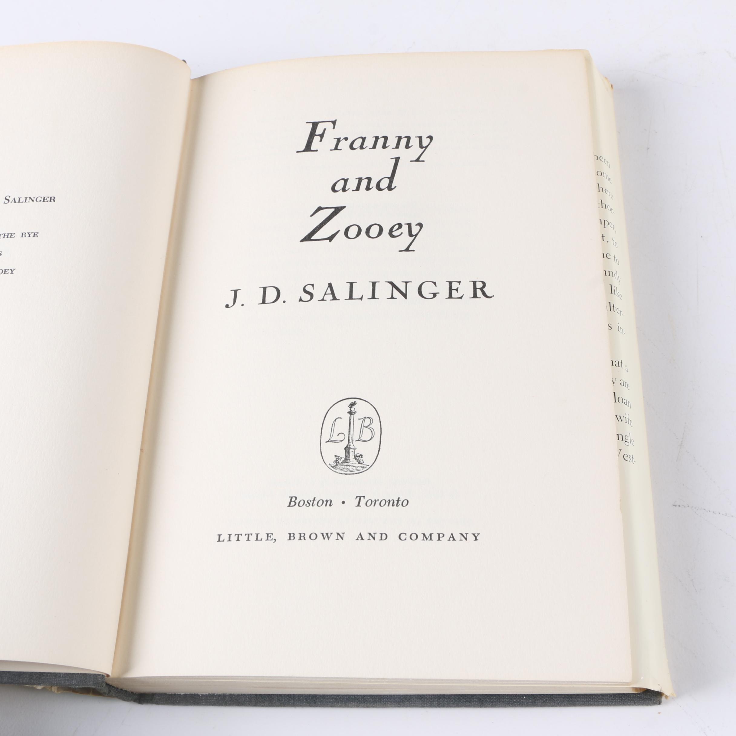 Fourth Printing "Franny and Zooey" & Later Edition "Nine Stories" by Salinger