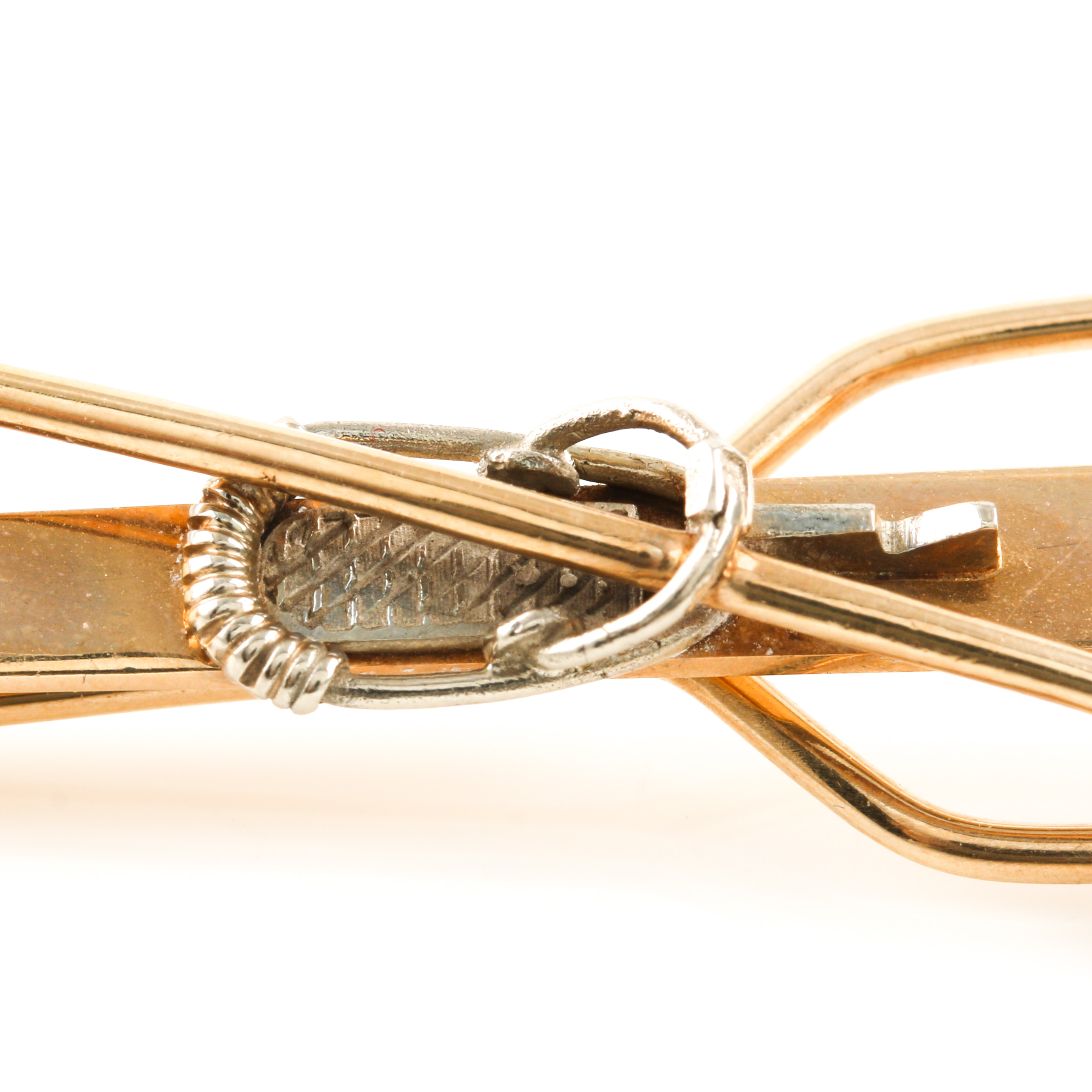 14K Yellow Gold Figural Ski Money Clip