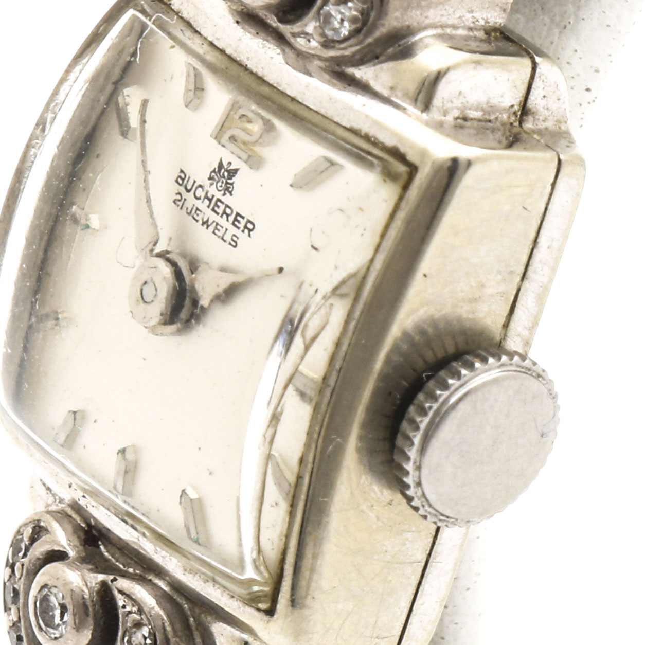 Bucherer Diamond and 18K White Gold Watch