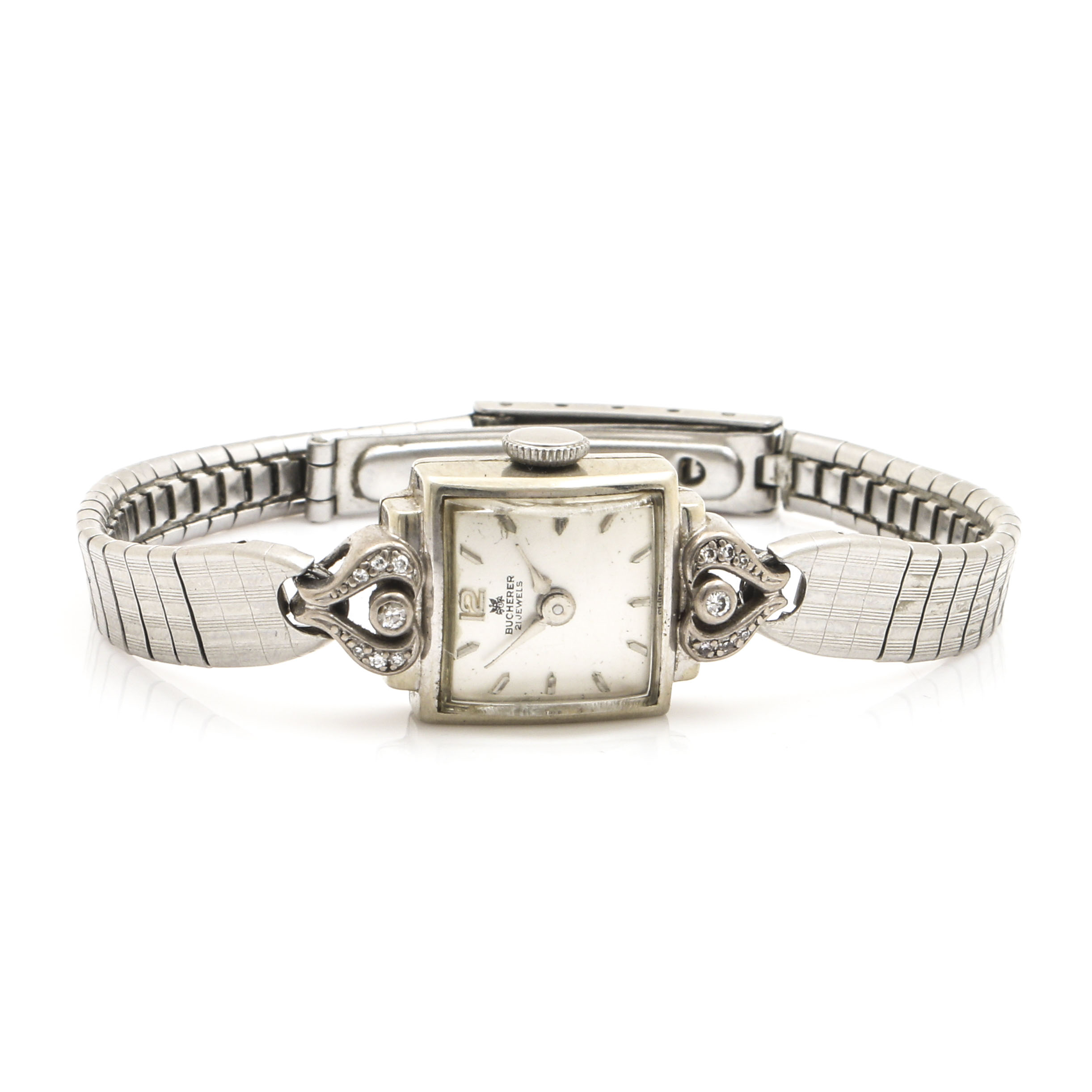 Bucherer Diamond and 18K White Gold Watch