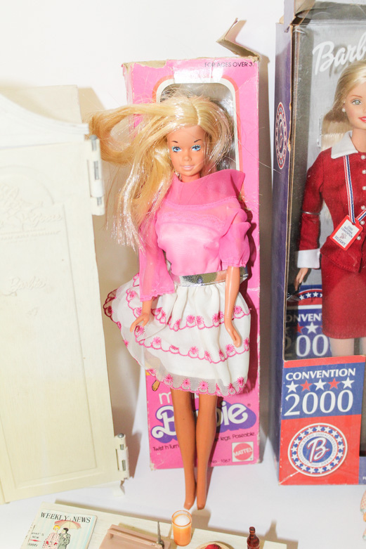 Vintage Barbie Dolls with Wardrobe and Accessories