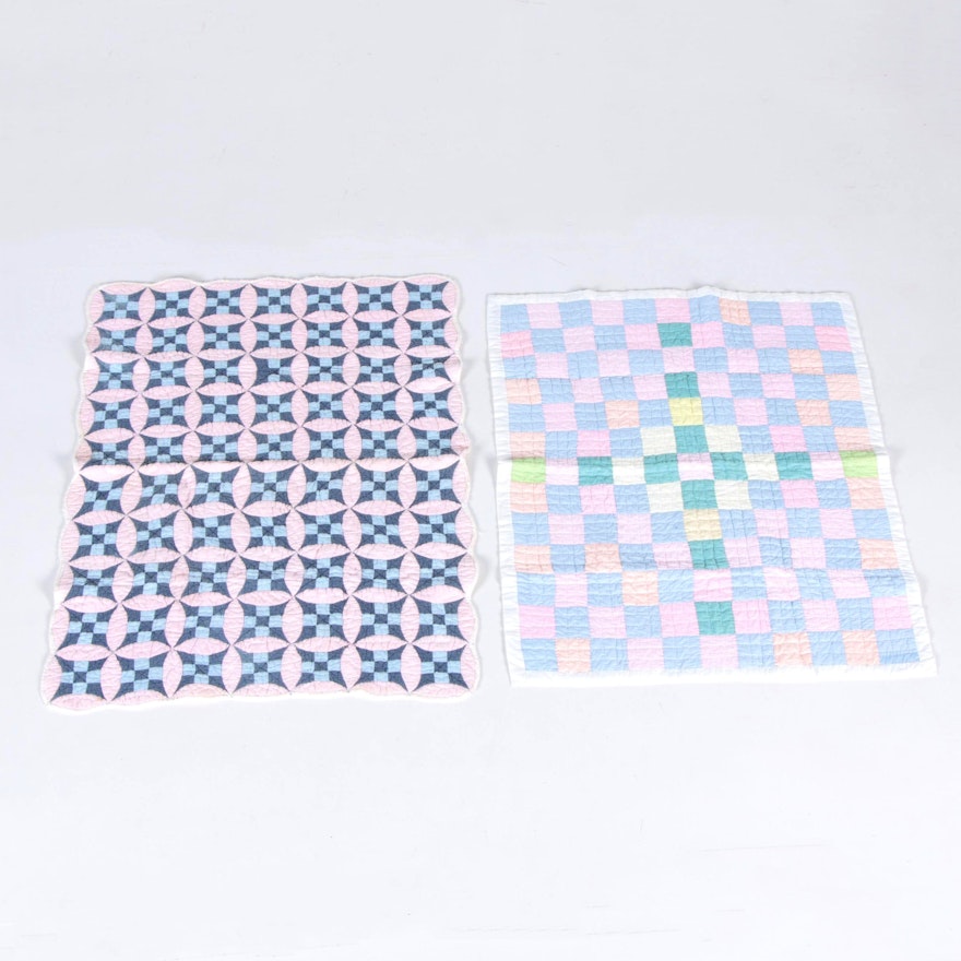 Hand Sewn "Glorified Nine Patch" and "Block" Quilts
