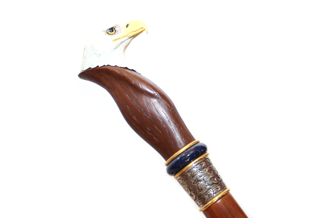 Animal Head Canes With Hanging Wall Shelf