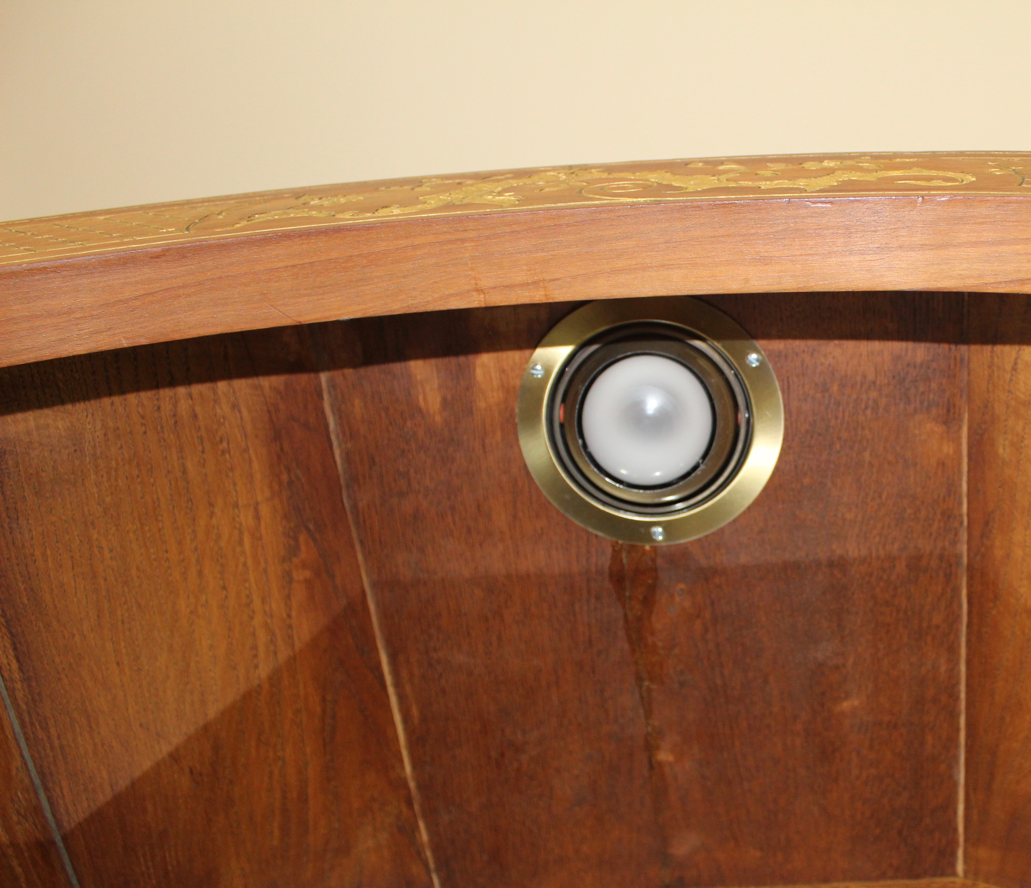 Antique French Rococo Glass-Front Armoire