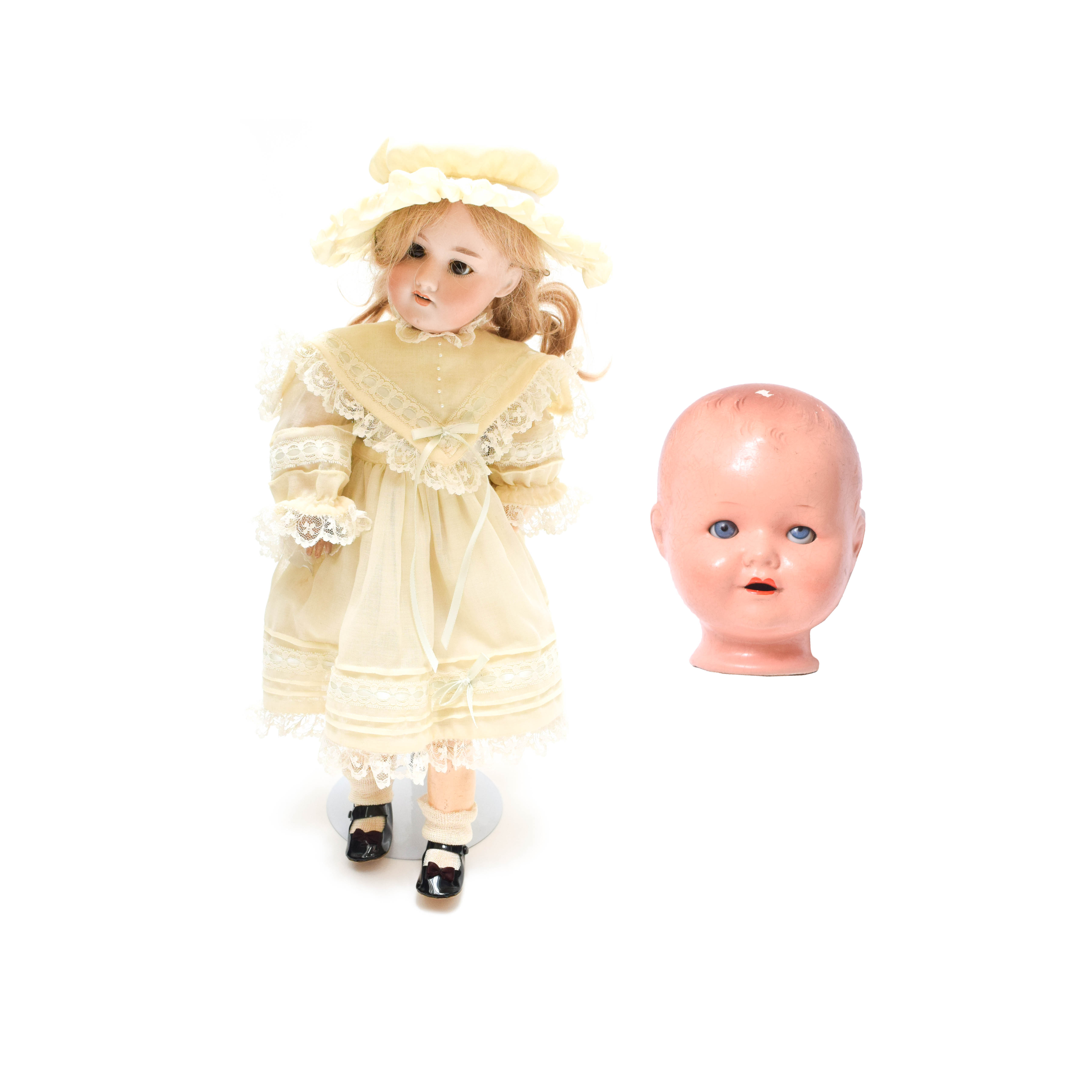 Antique Armand Marseille Doll with Bisque Head and Composition Doll Head