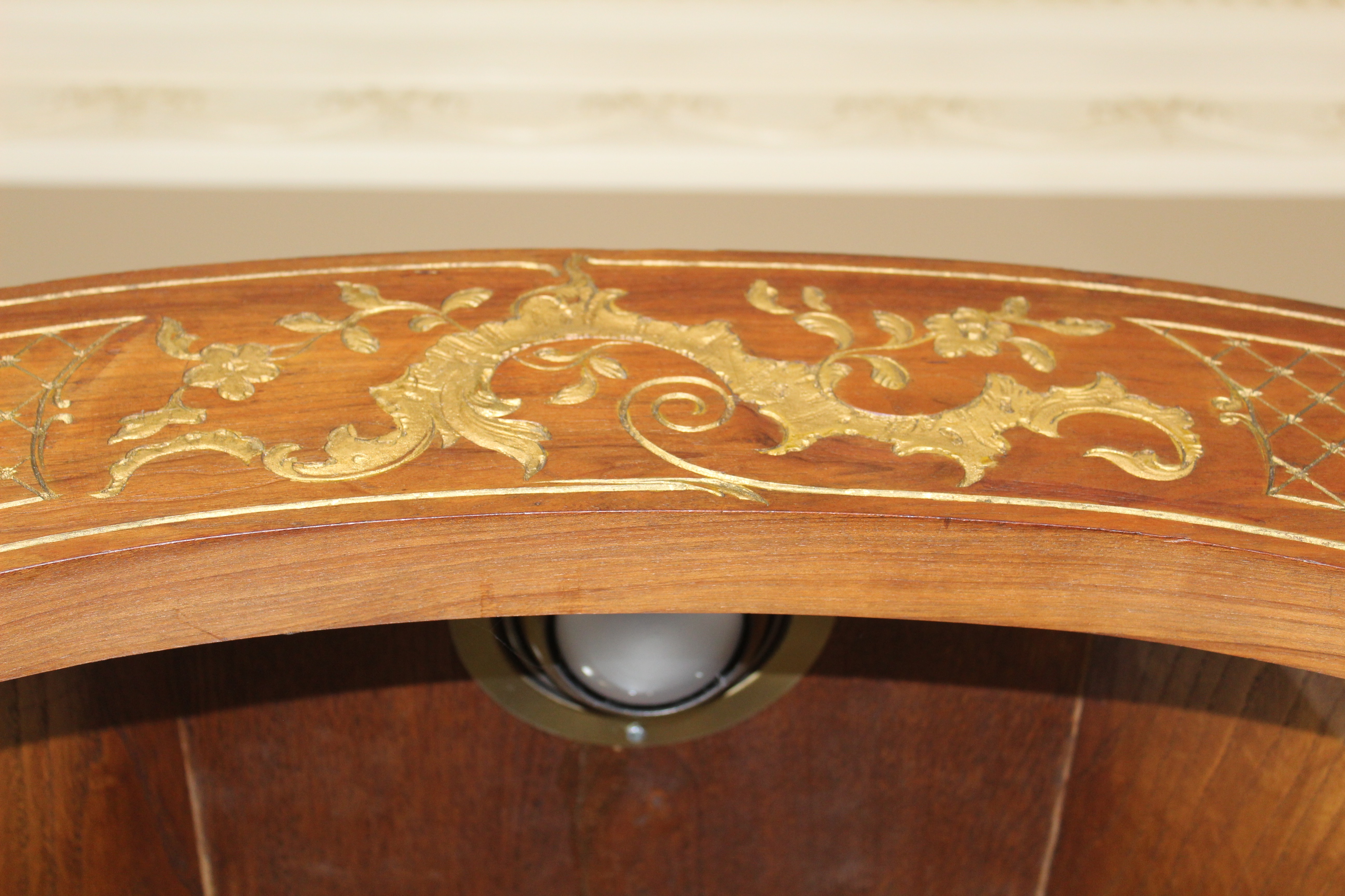 Antique French Rococo Glass-Front Armoire