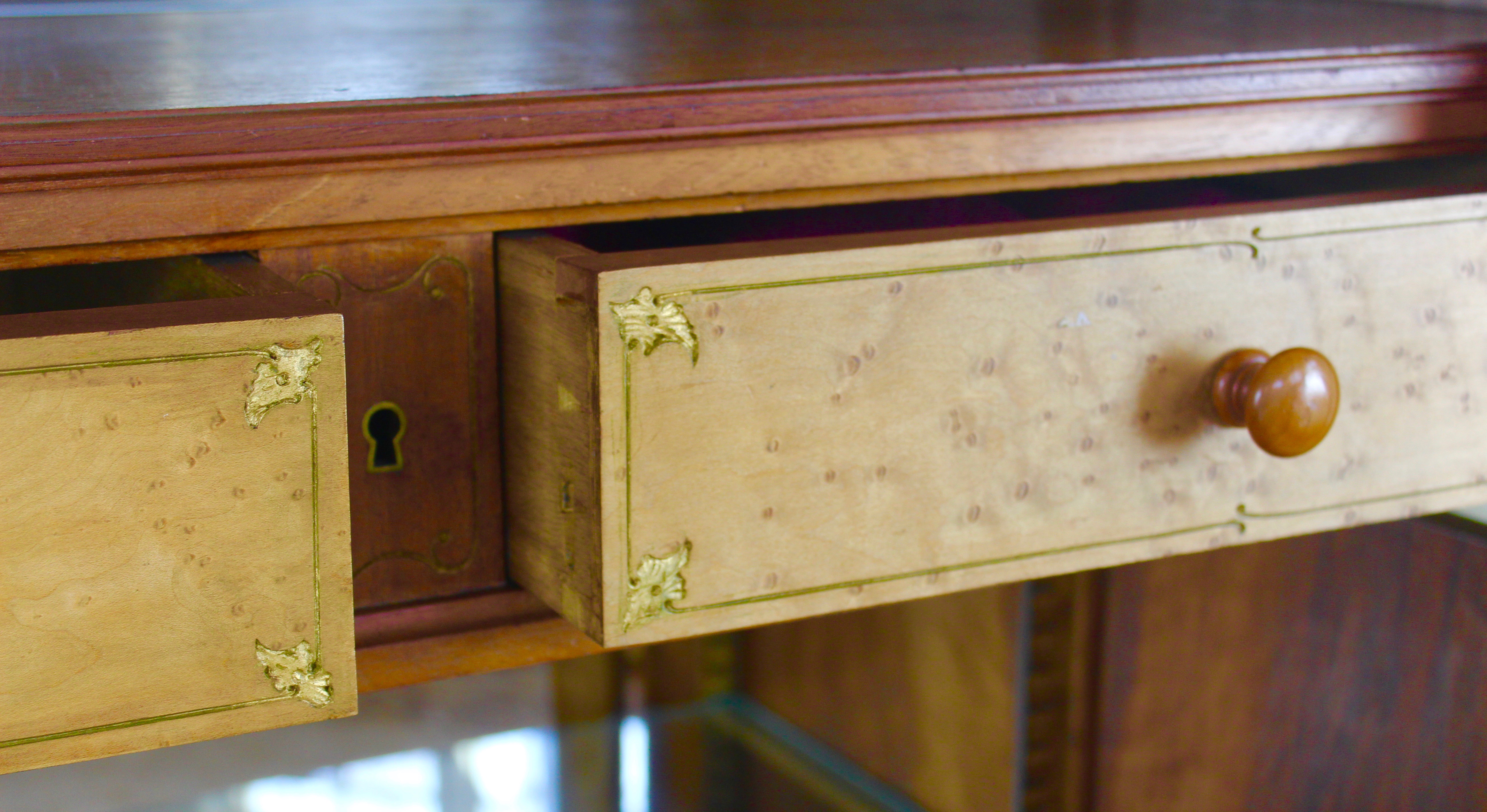 Antique French Rococo Glass-Front Armoire