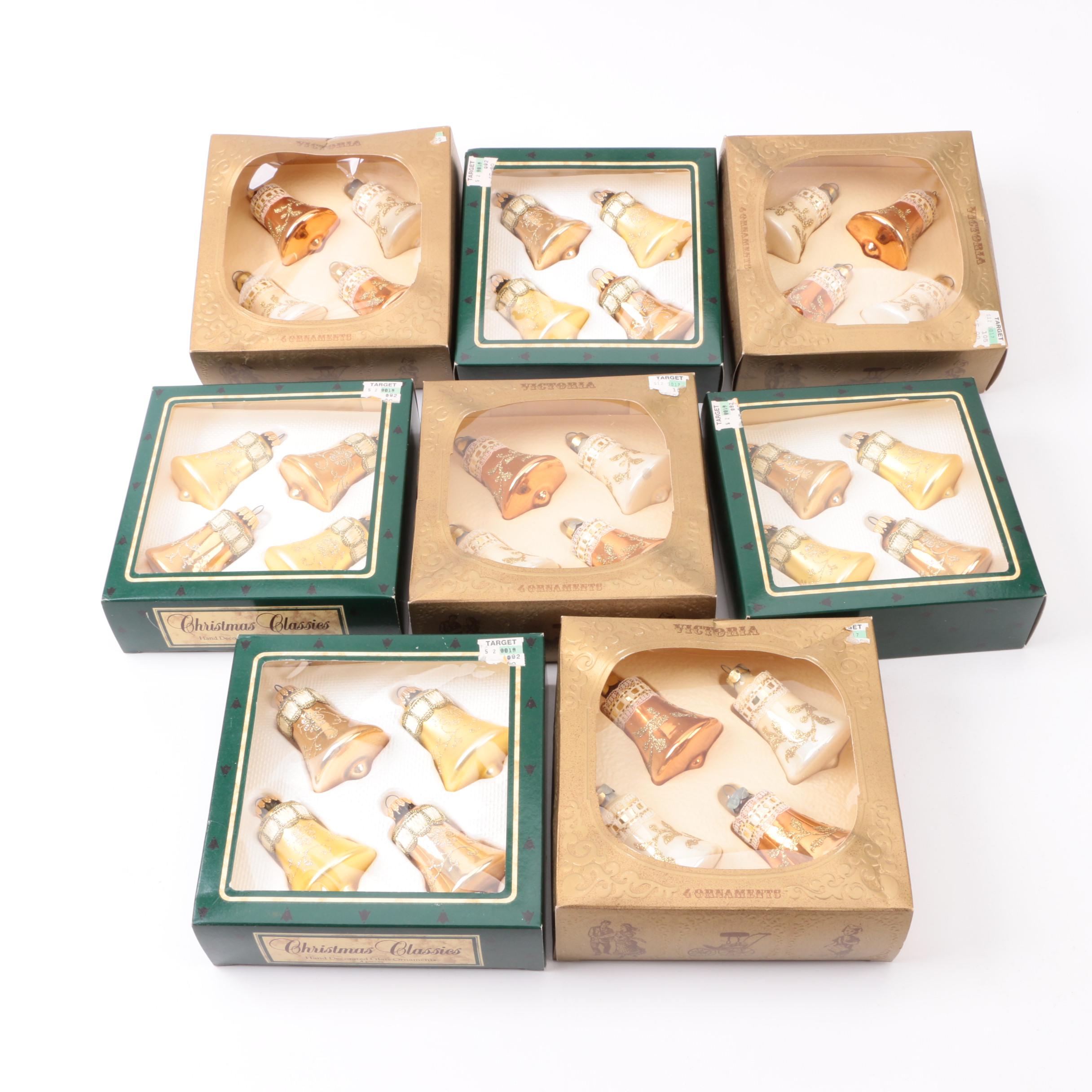 Vintage Glass Bell Christmas Ornaments