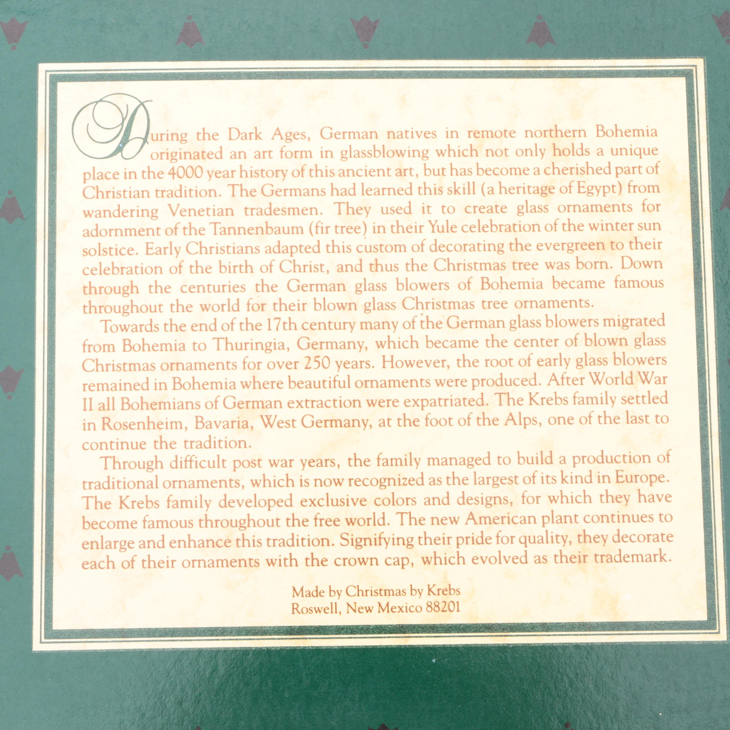 Vintage Glass Bell Christmas Ornaments