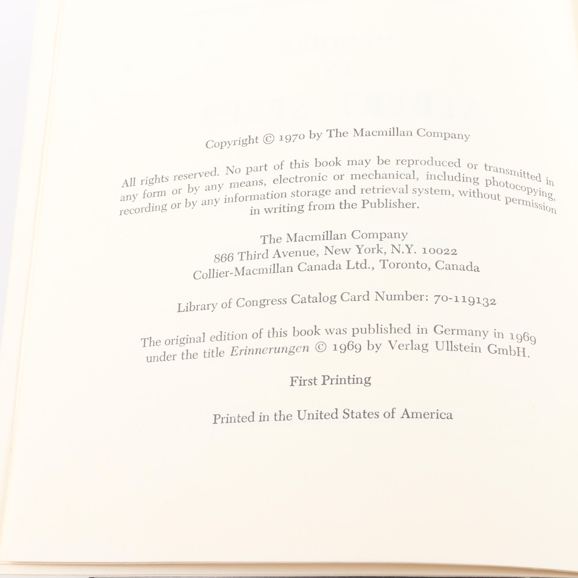 Vintage History Books including First Printing "Inside the Third Reich"