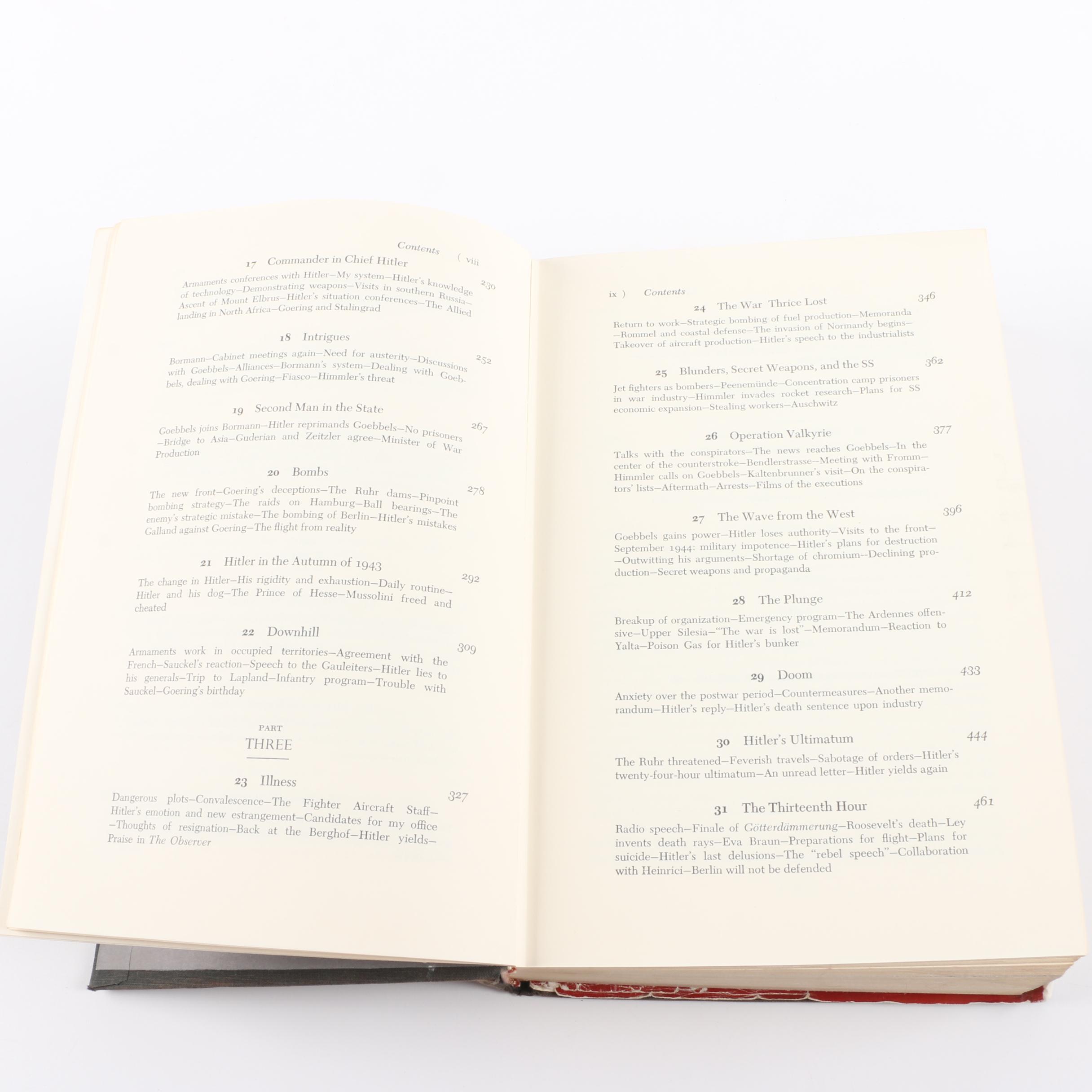 Vintage History Books including First Printing "Inside the Third Reich"