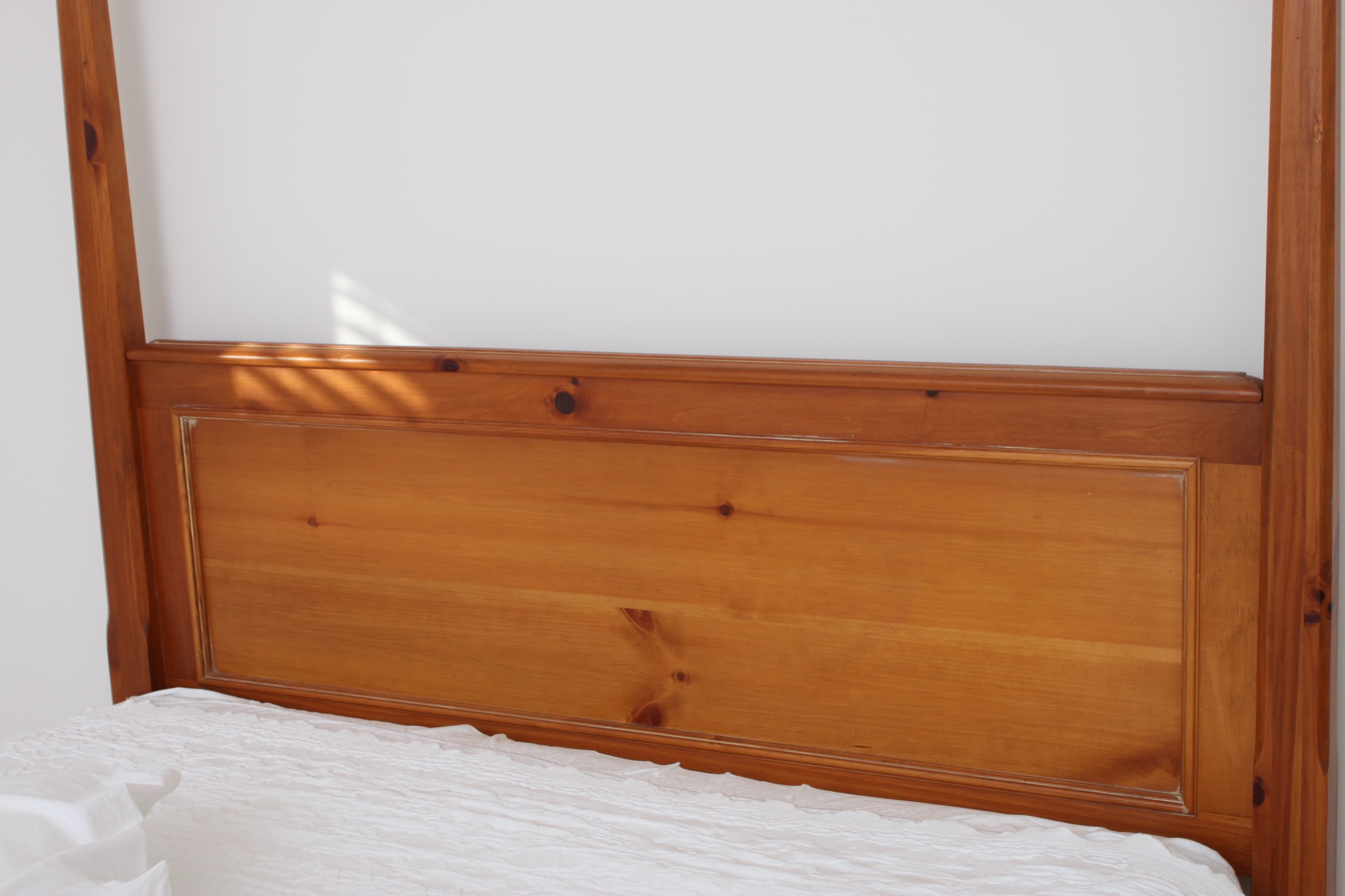 Queen-Size Pine Four Poster Bed Frame