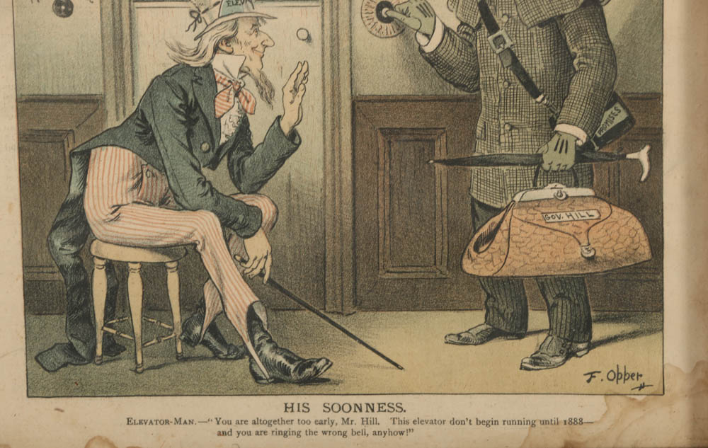 Puck Magazine Lithographs of Political Cartoons