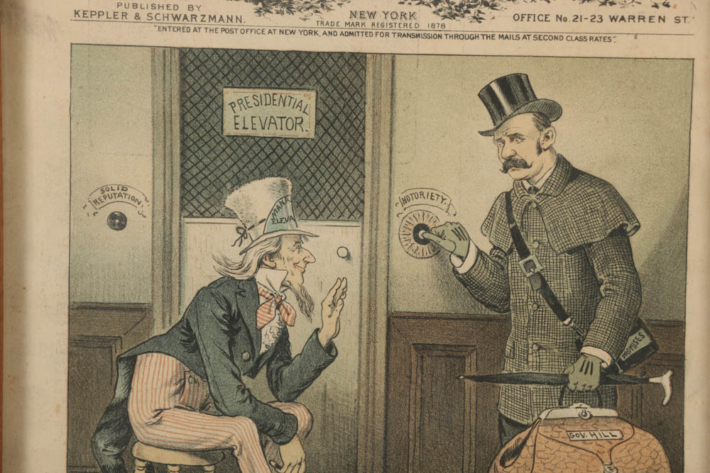 Puck Magazine Lithographs of Political Cartoons