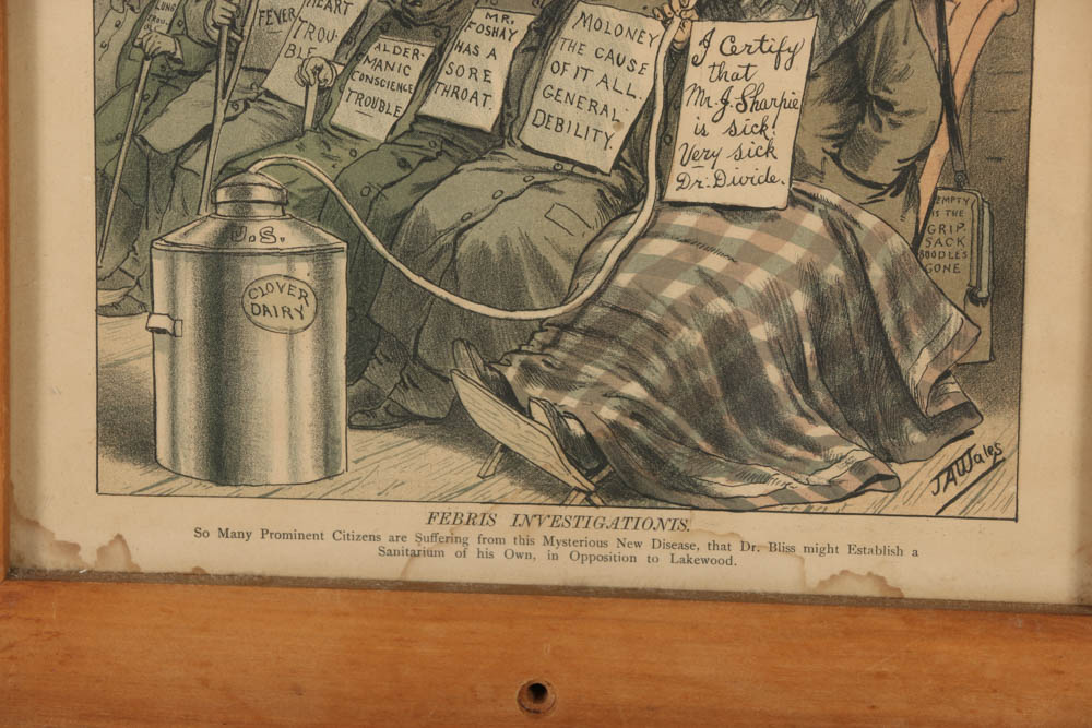 Puck Magazine Lithographs of Political Cartoons