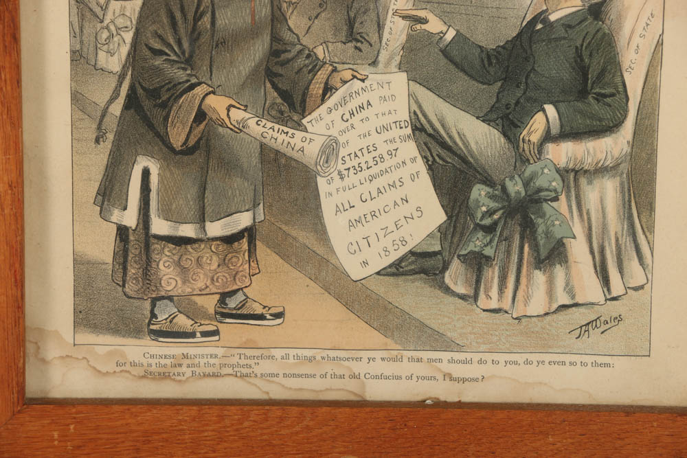 Puck Magazine Lithographs of Political Cartoons