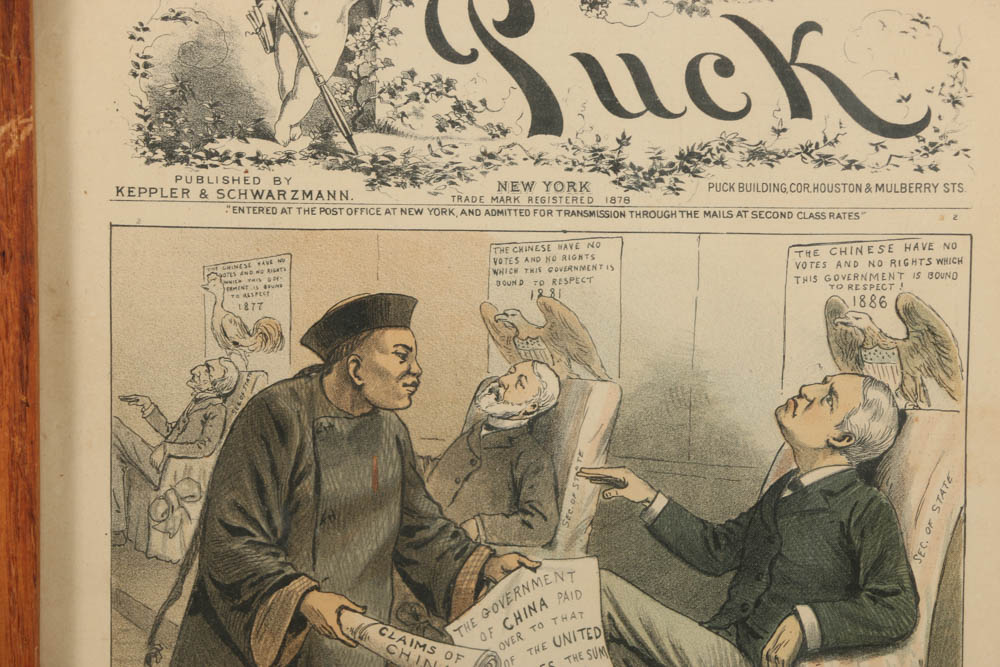 Puck Magazine Lithographs of Political Cartoons