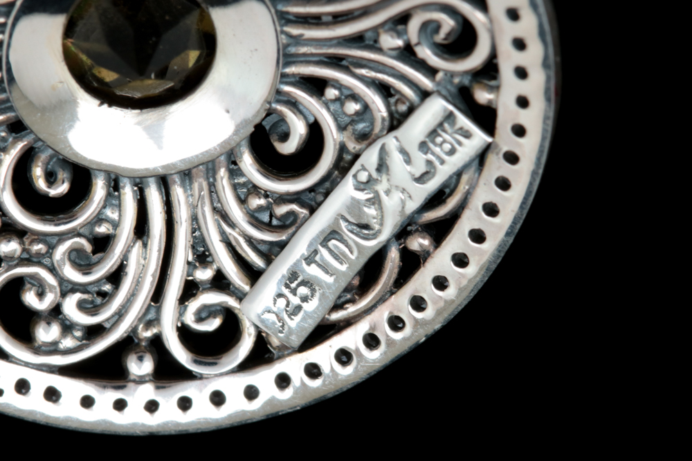 Robert Manse Sterling Silver, 18K Yellow Gold, Citrine and White Topaz Pendant