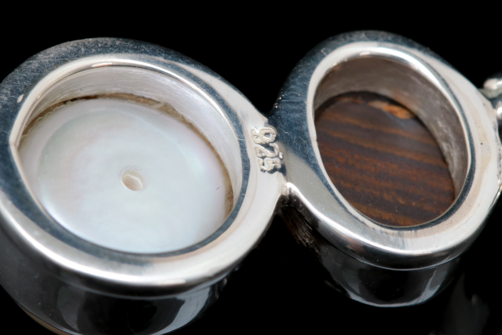 Sterling Silver, Freshwater Pearl and Opal Doublet Pendant