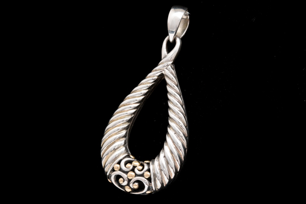 Robert Manse Sterling Silver and 18K Yellow Gold Pendant
