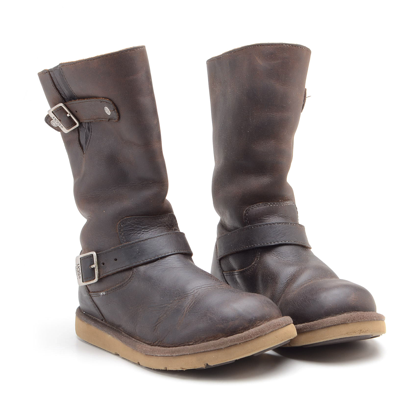 Pair of UGG Australia Kensington Leather and Sheepskin Boots