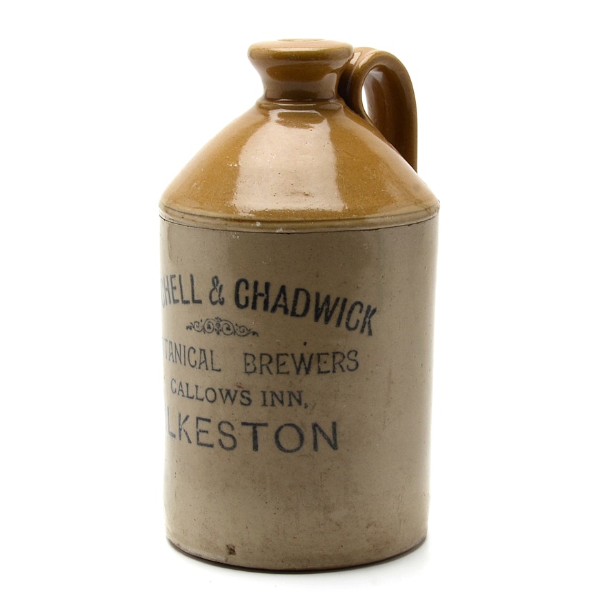 English Mitchell & Chadwick Stoneware Flagon