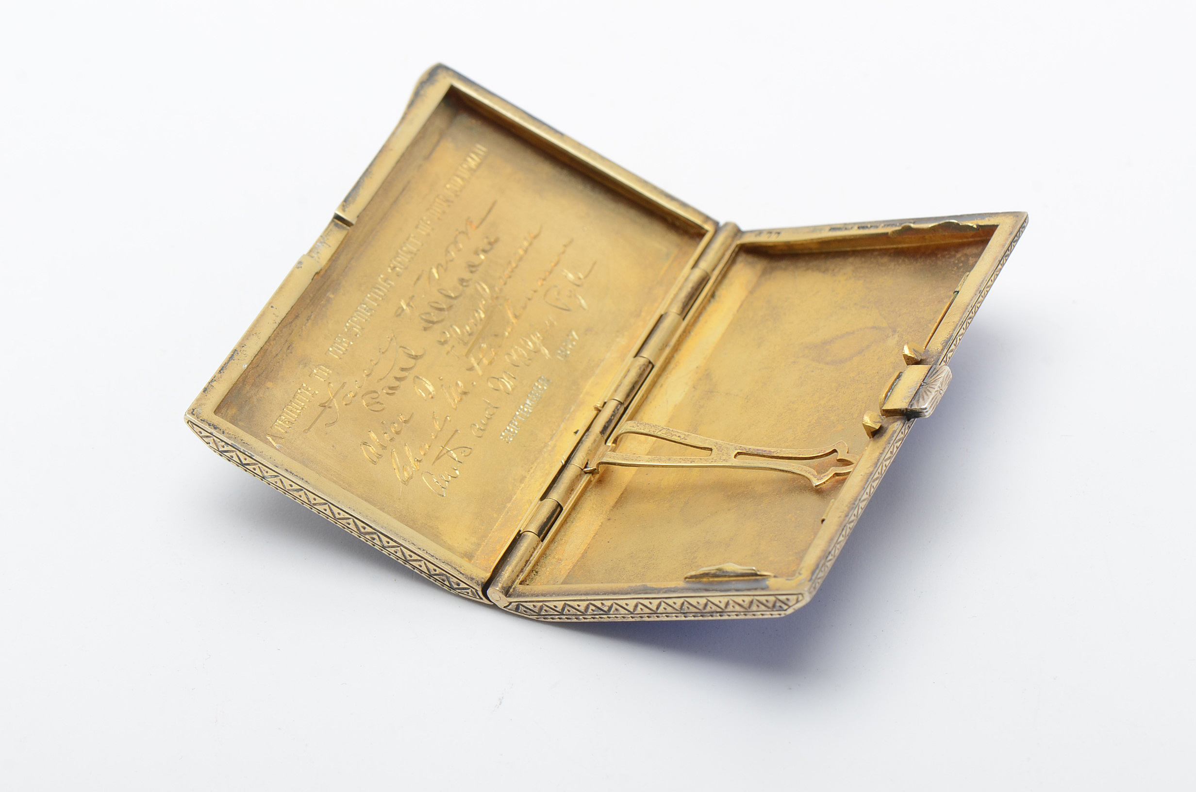 Vintage Sterling Silver Chinese Inspired Enamel Cigarette Box