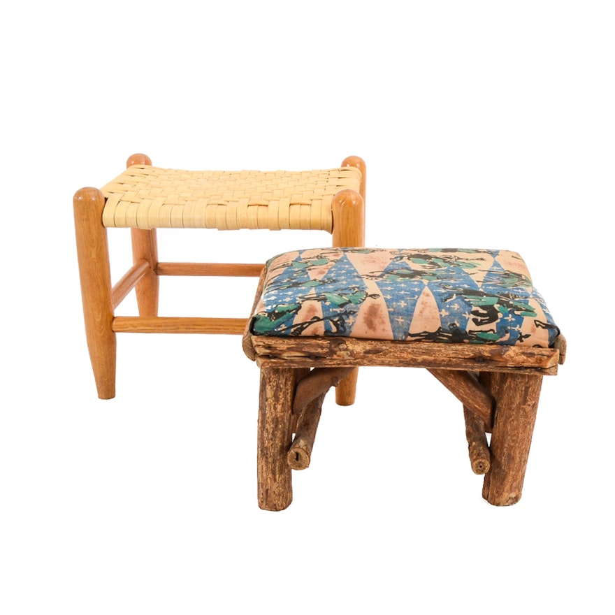 Vintage Handmade Footstools