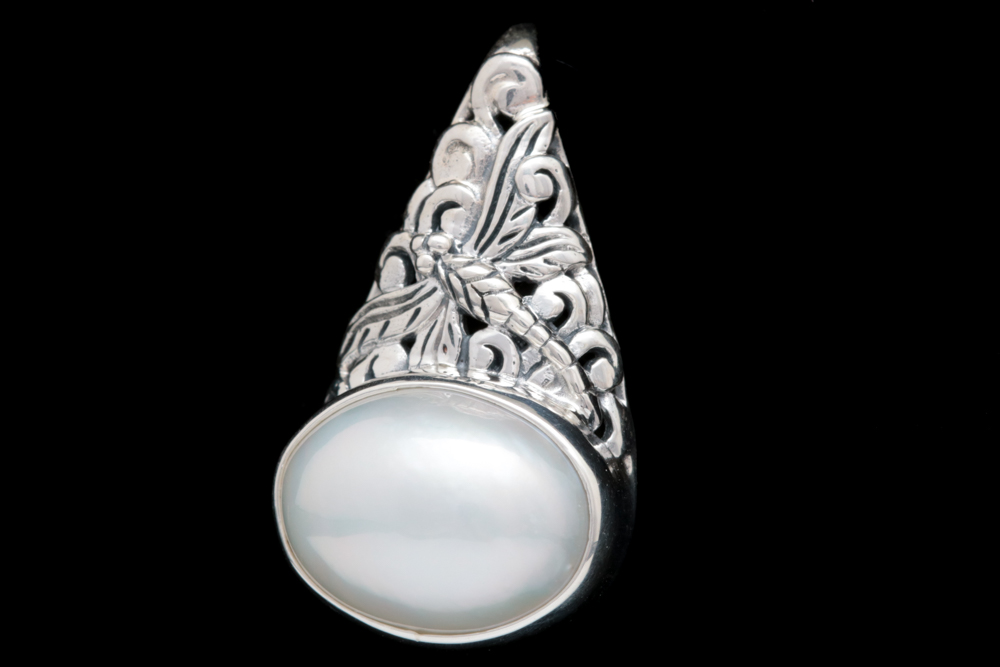 Sterling Silver and Mabé Pearl Pendant