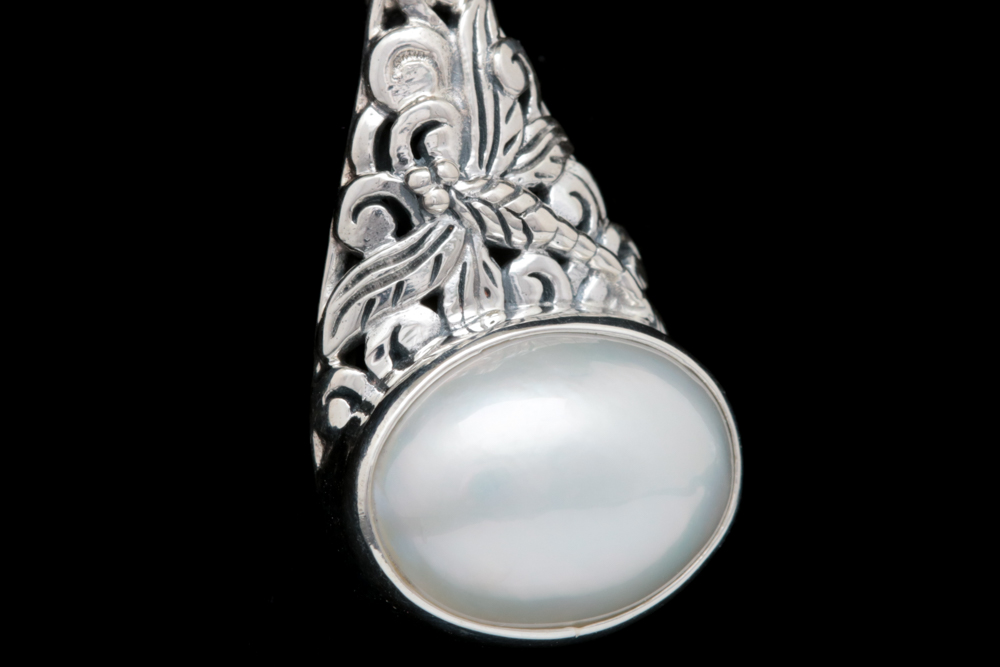 Sterling Silver and Mabé Pearl Pendant