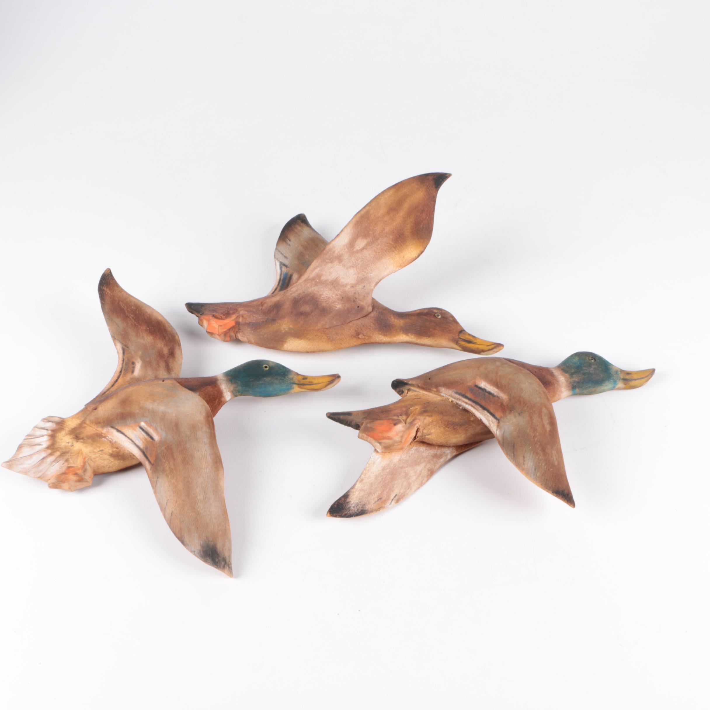Wooden Duck Wall Decor Pieces