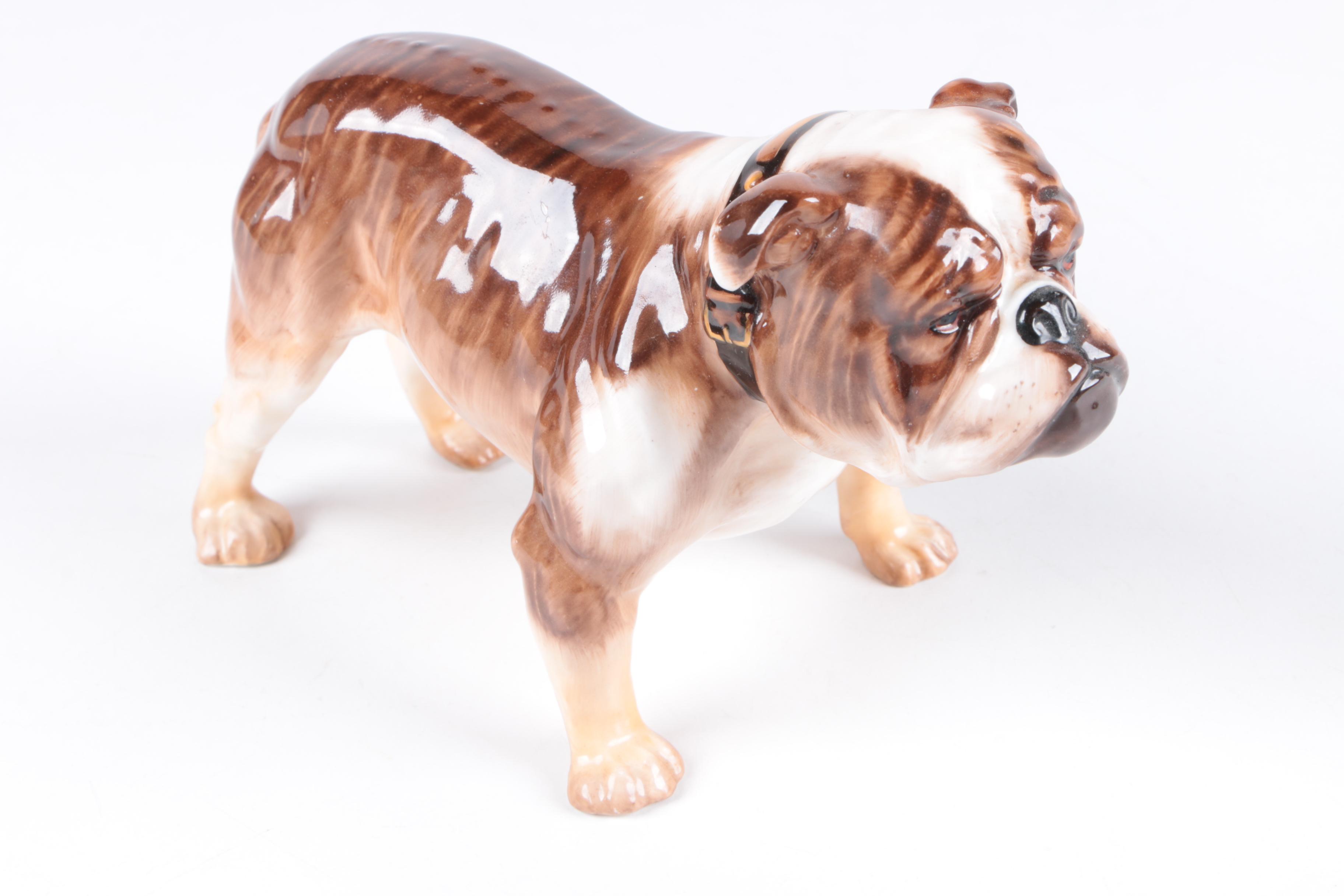 Ceramic and Porcelain Dog Figurines Including Royal Doulton