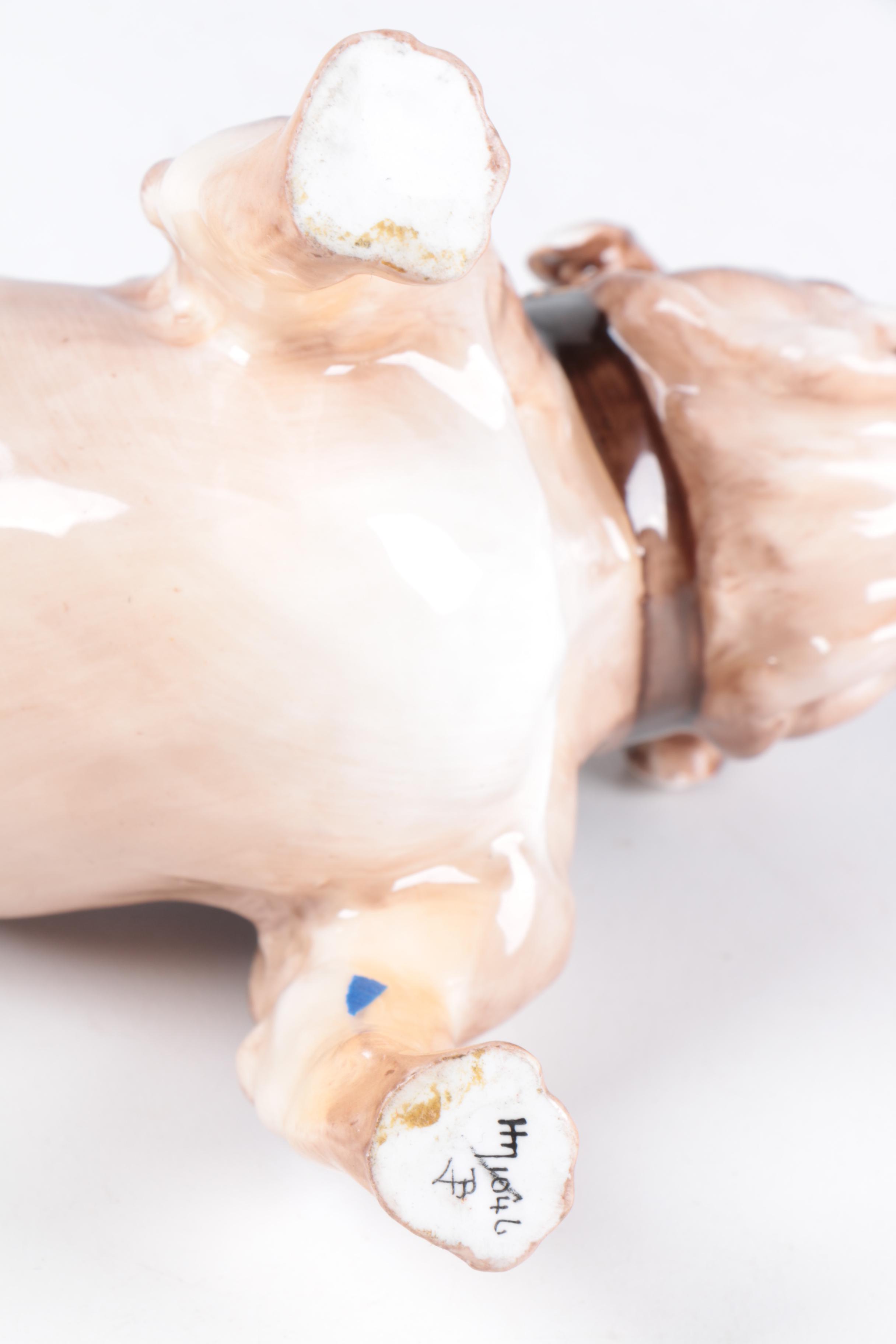 Ceramic and Porcelain Dog Figurines Including Royal Doulton