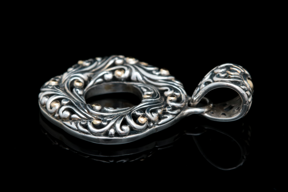 Sterling Silver and 18K Yellow Gold Pendant