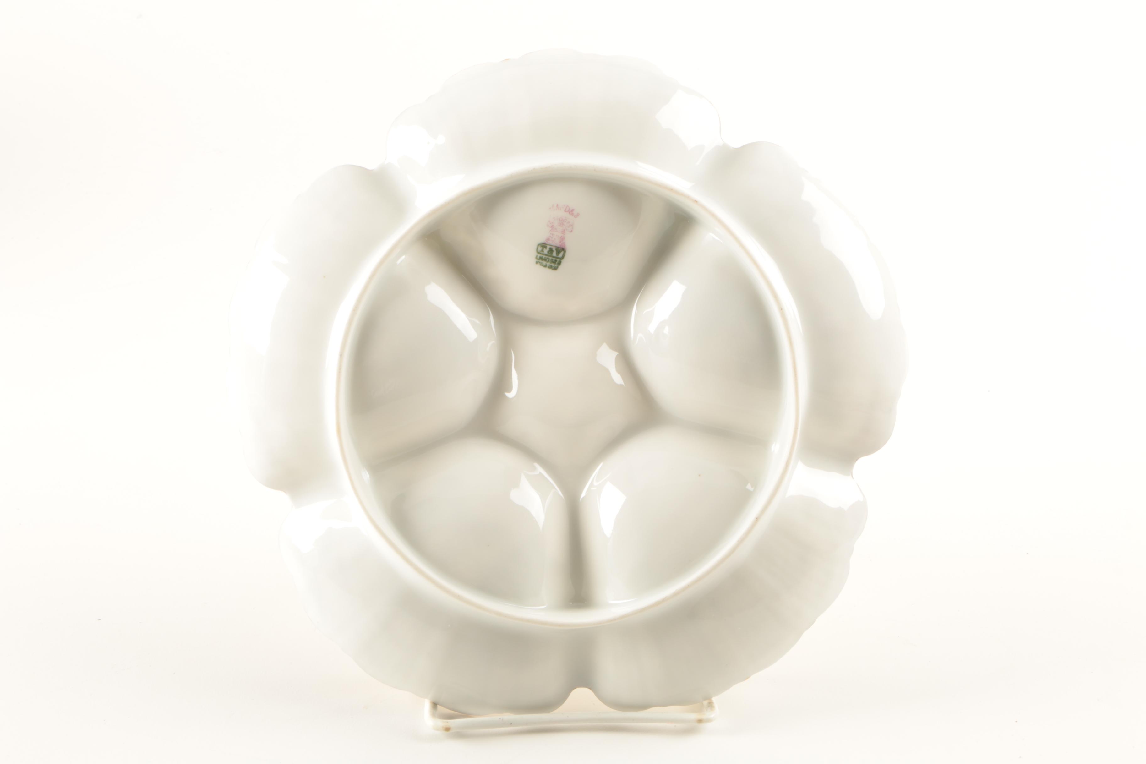 Antique Tressemann & Vogt Limoges Porcelain Oyster Dishes