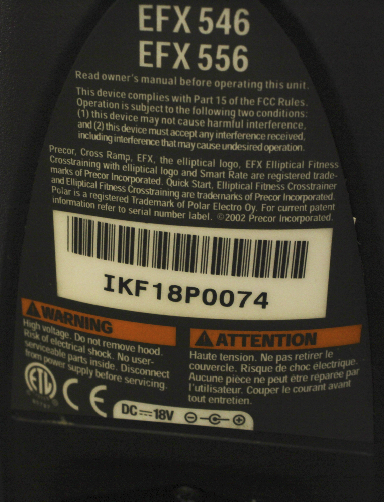 Precor EFX 546 Elliptical Trainer
