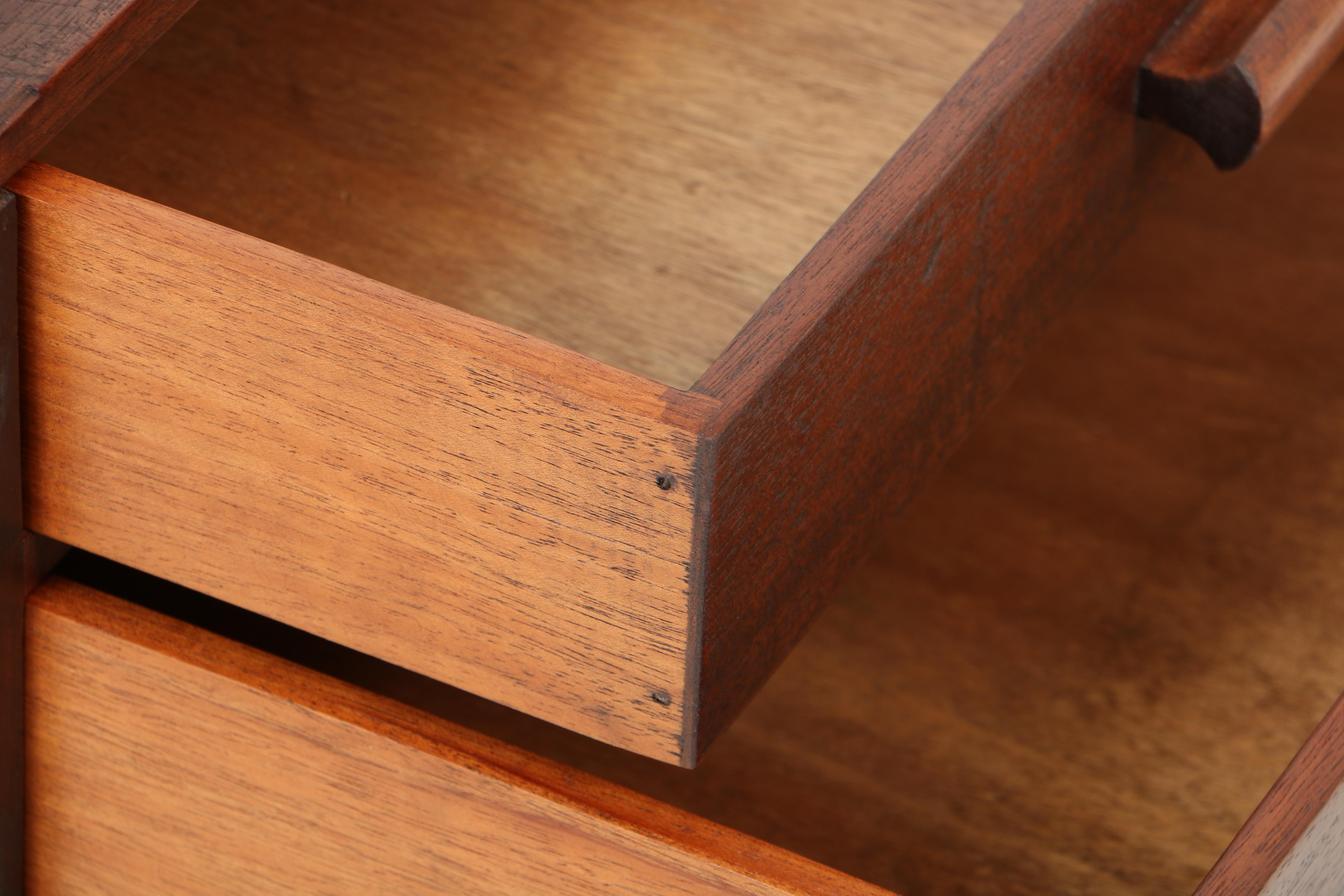 Vintage Mahogany Flat File Box with Two Drawers