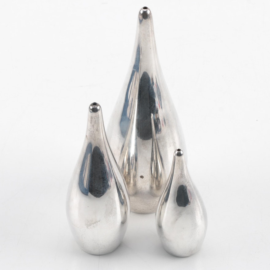 Allan Adler Modernist Sterling Silver Teardrop Shaker Set