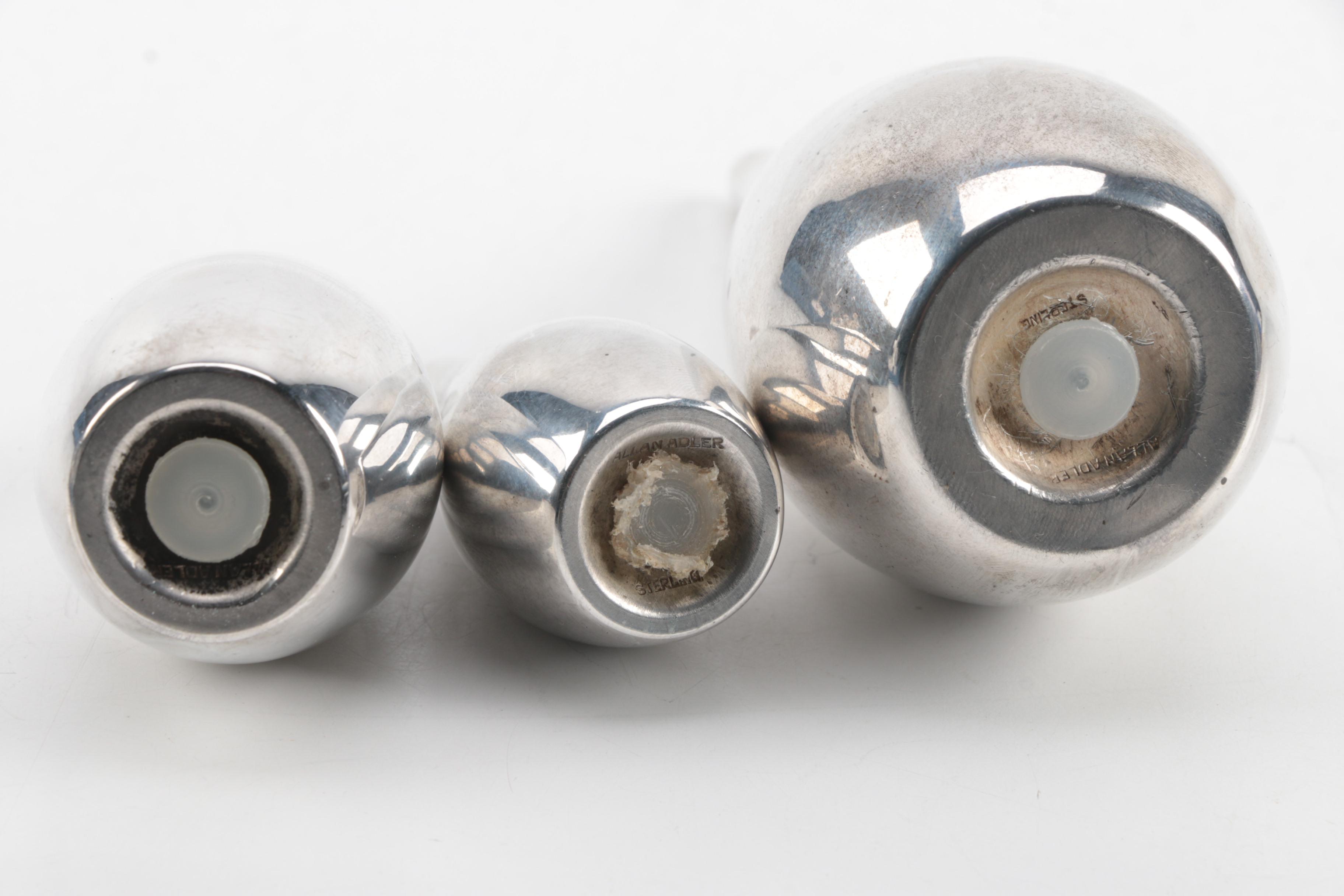 Allan Adler Modernist Sterling Silver Teardrop Shaker Set