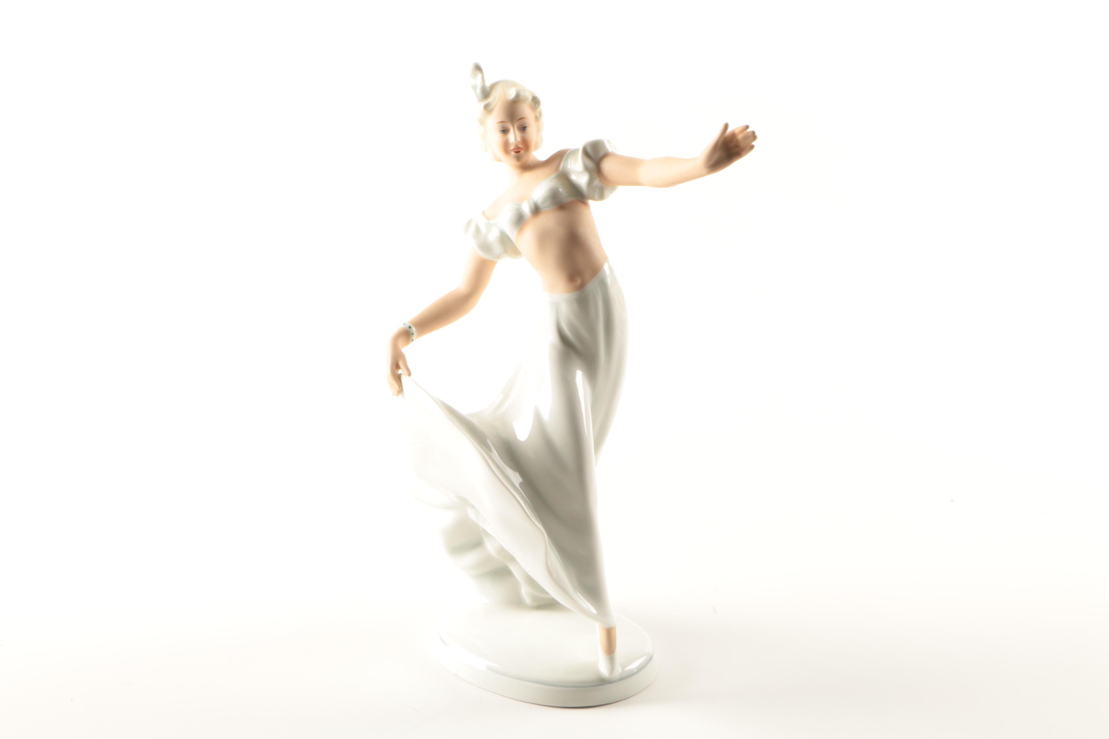 Schaubach Kunst Porcelain Art Deco Dancer Figurine