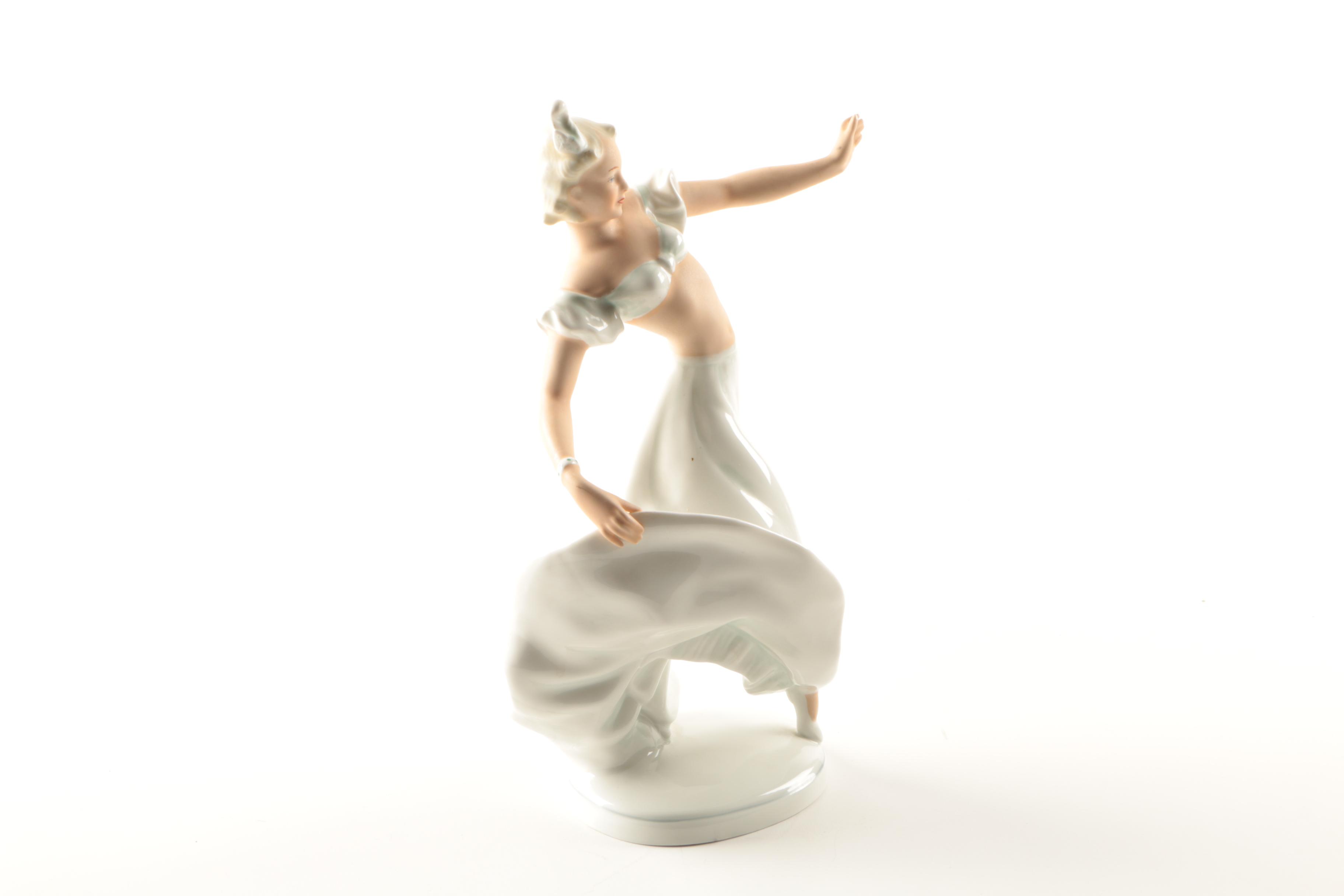 Schaubach Kunst Porcelain Art Deco Dancer Figurine