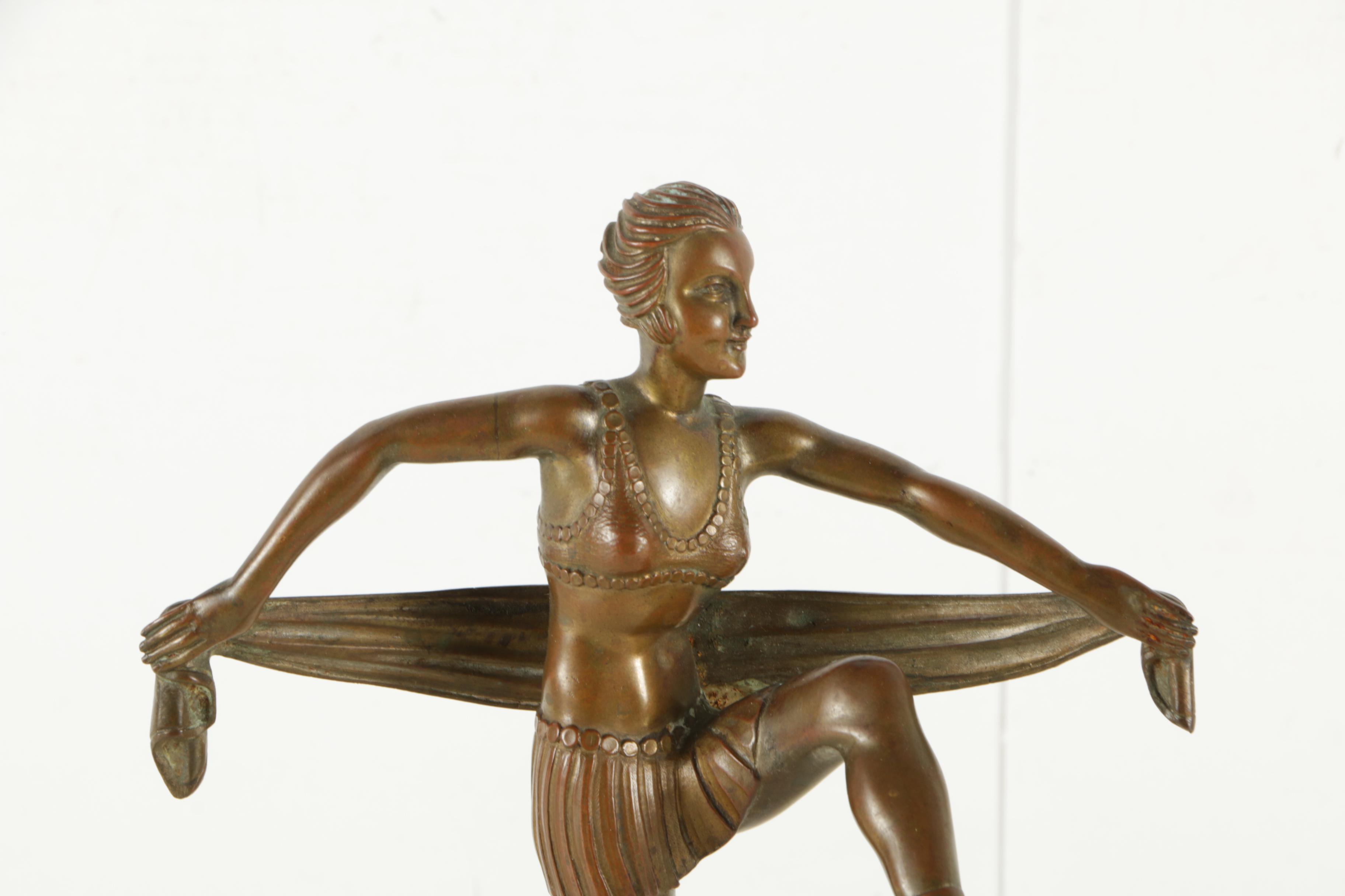 Fabrication Francaise Brass Sculpture of Dancer