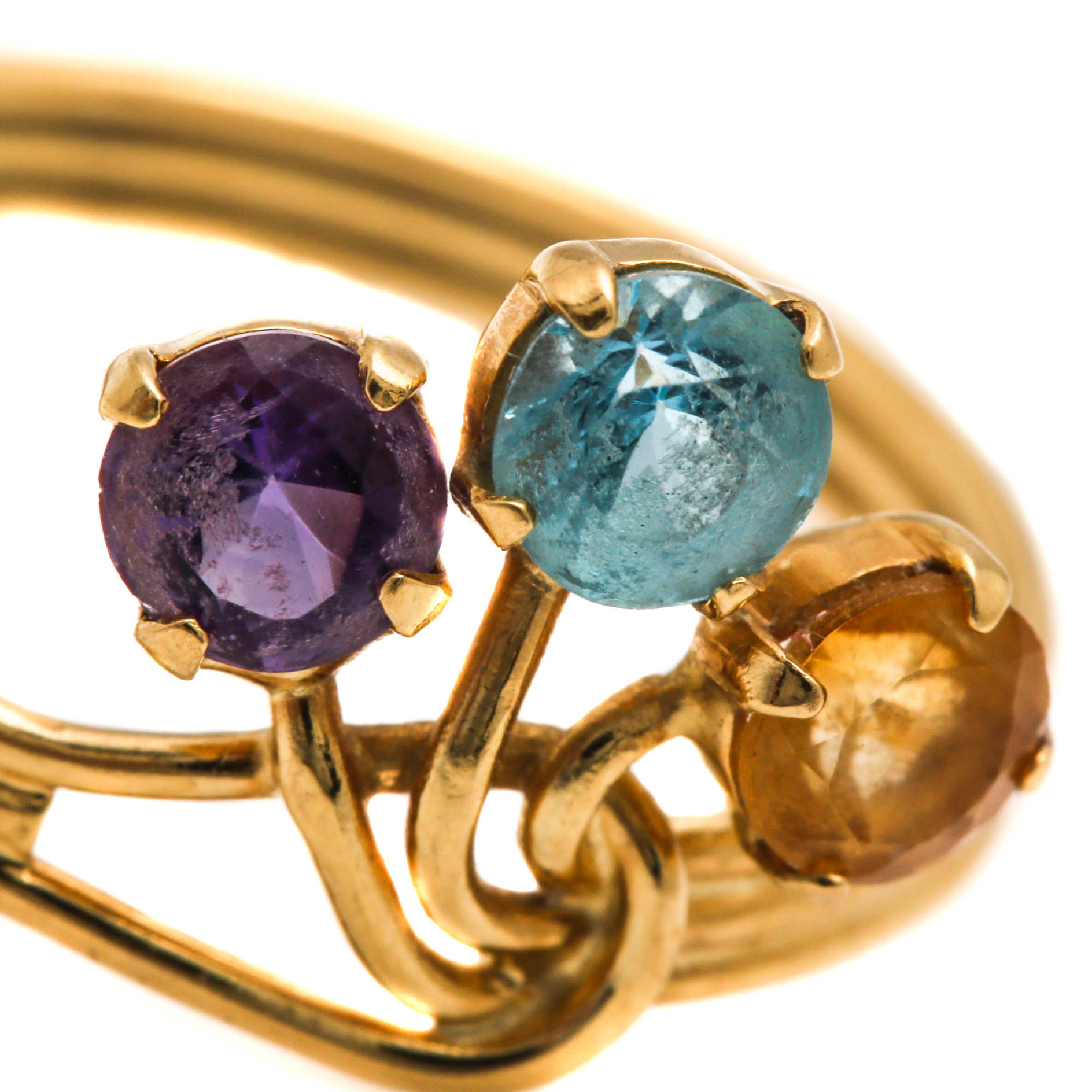 18K Yellow Gold Gemstone Ring