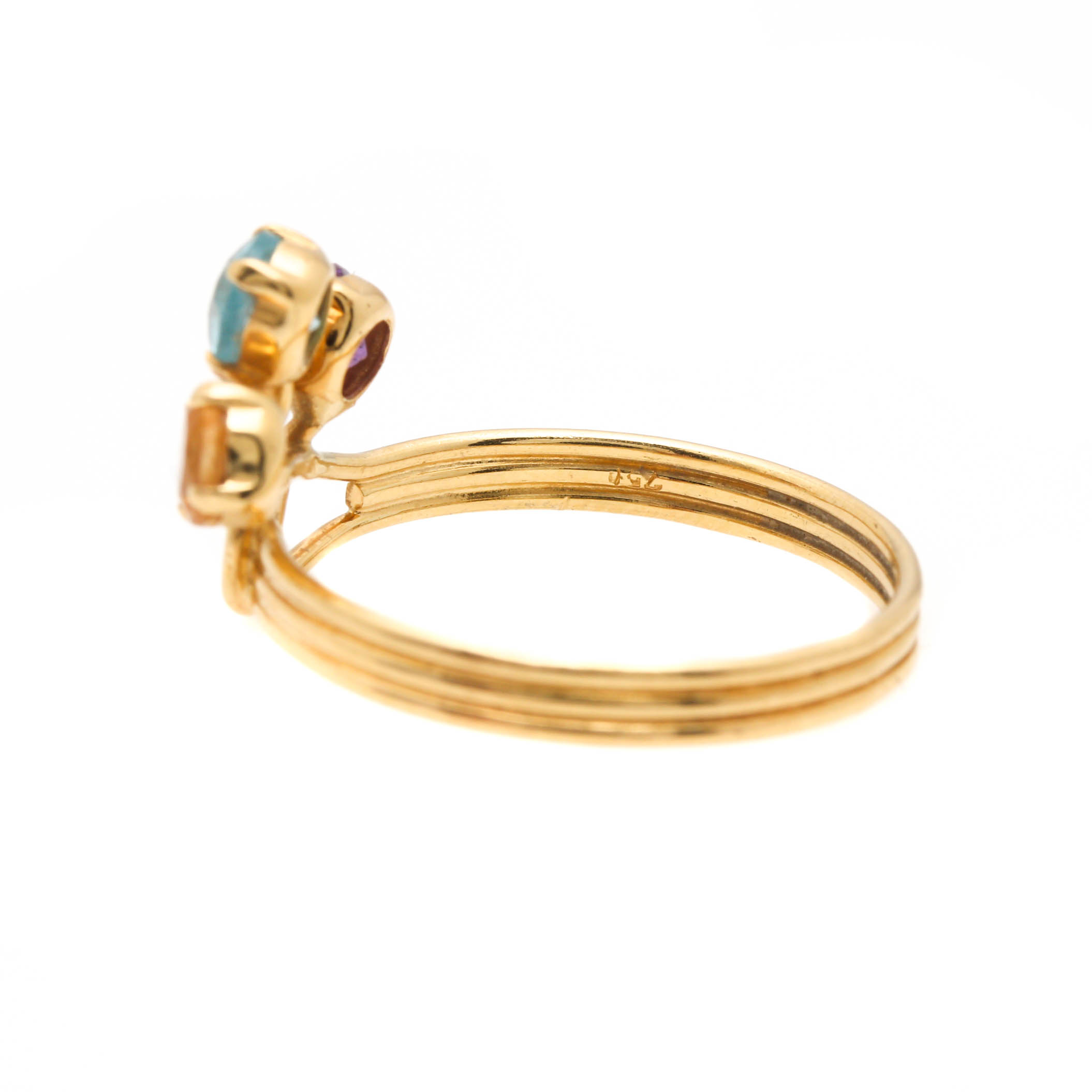 18K Yellow Gold Gemstone Ring