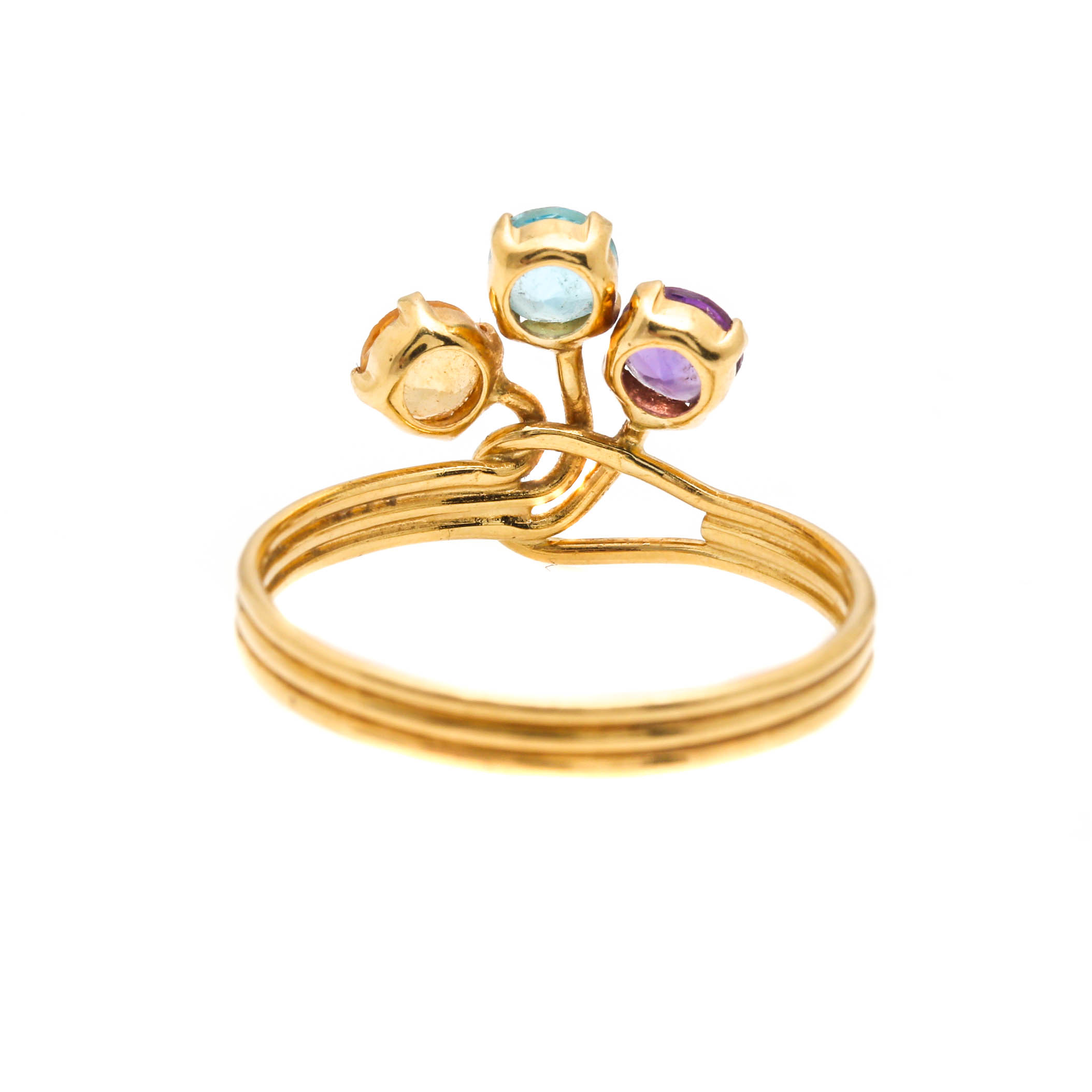 18K Yellow Gold Gemstone Ring