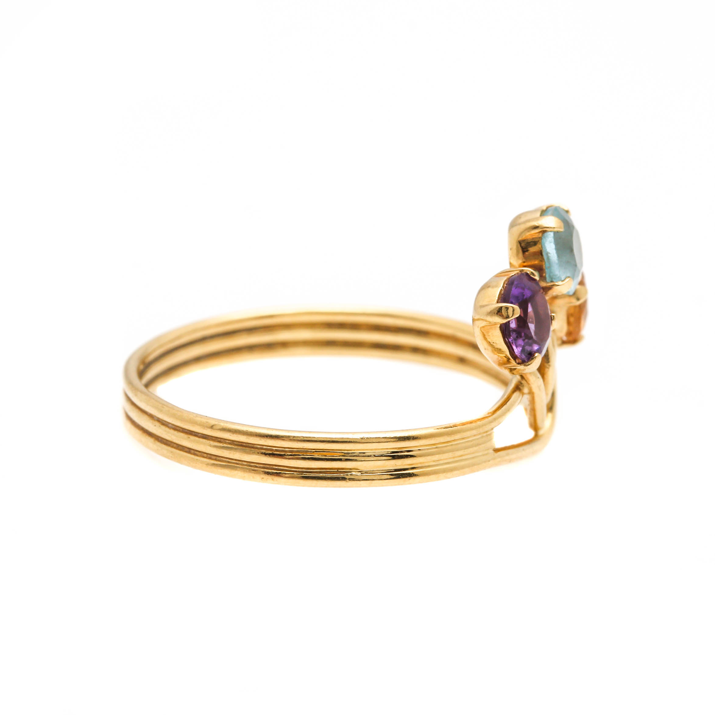 18K Yellow Gold Gemstone Ring