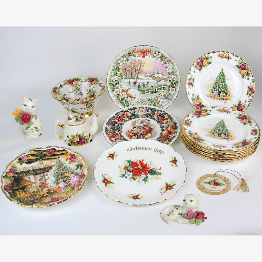 Royal Albert Holiday Assortment of Bone China and Tableware