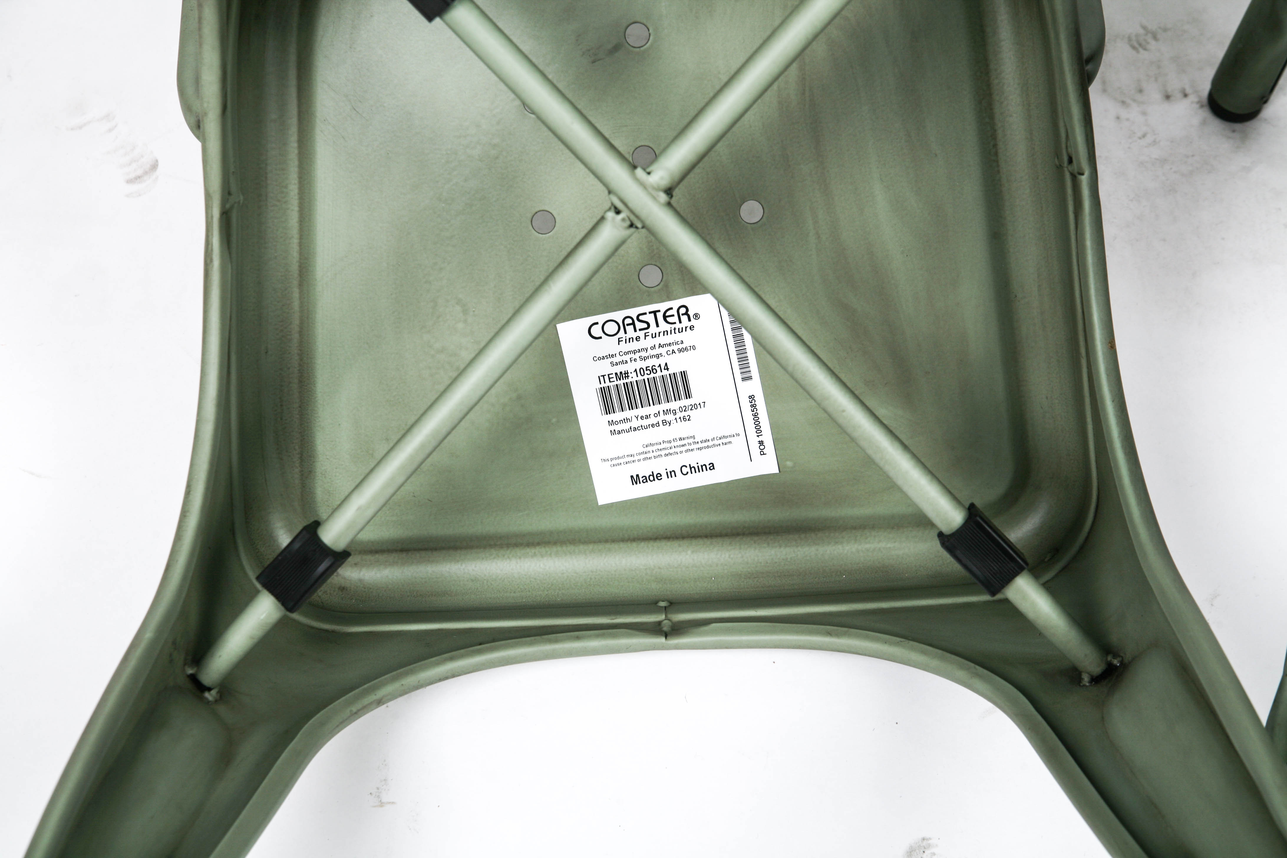 Pair of Metal Bistro Chairs by Coaster Fine Furniture