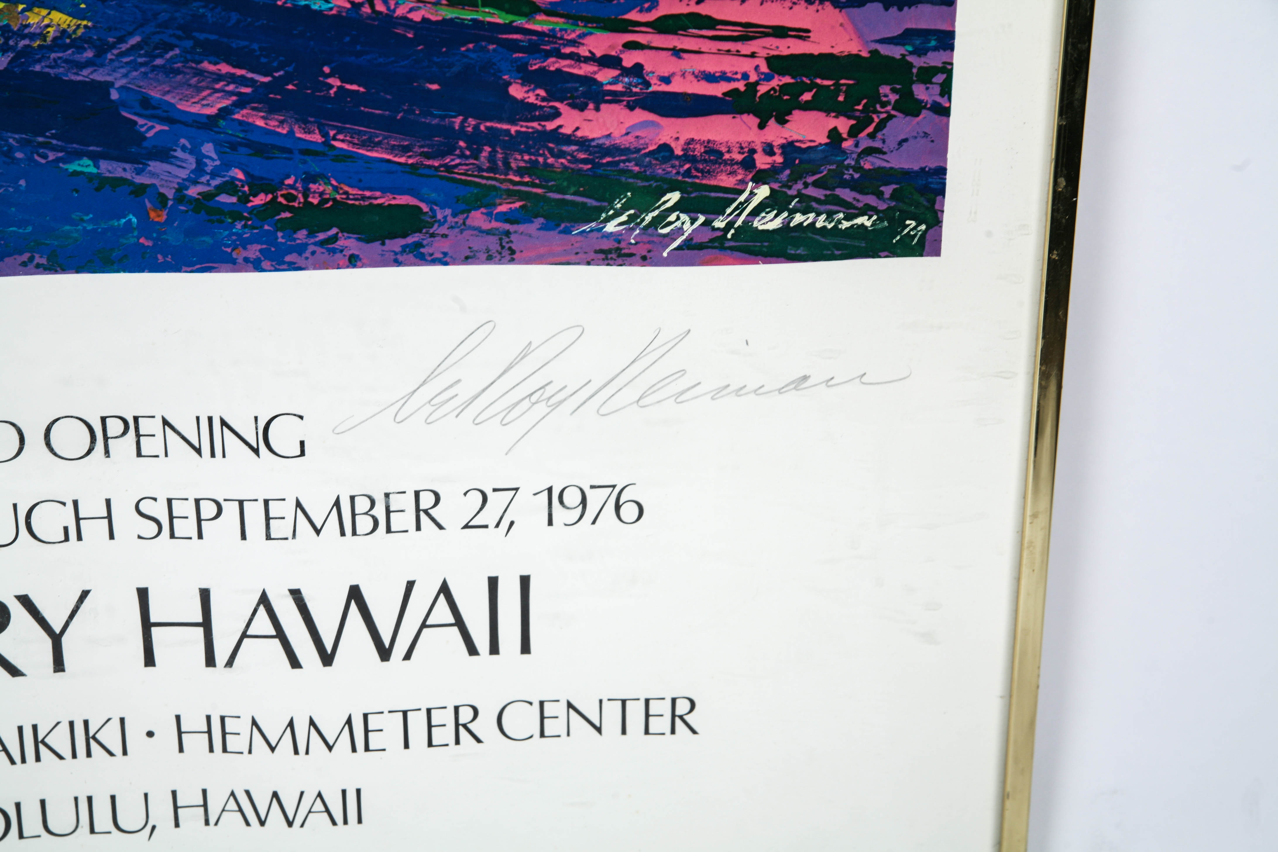 1976 Signed LeRoy Neiman Art Exhibition Poster