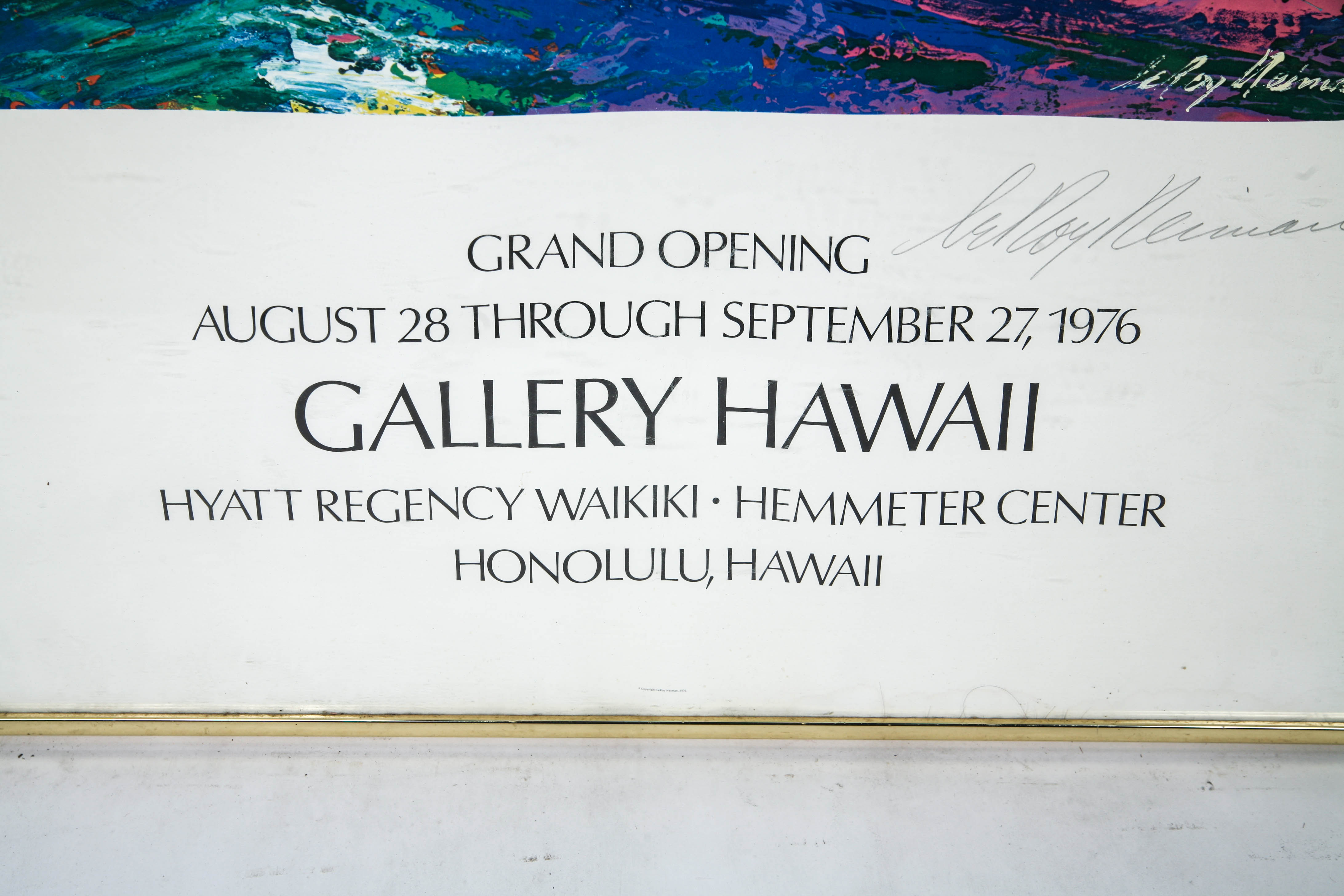 1976 Signed LeRoy Neiman Art Exhibition Poster